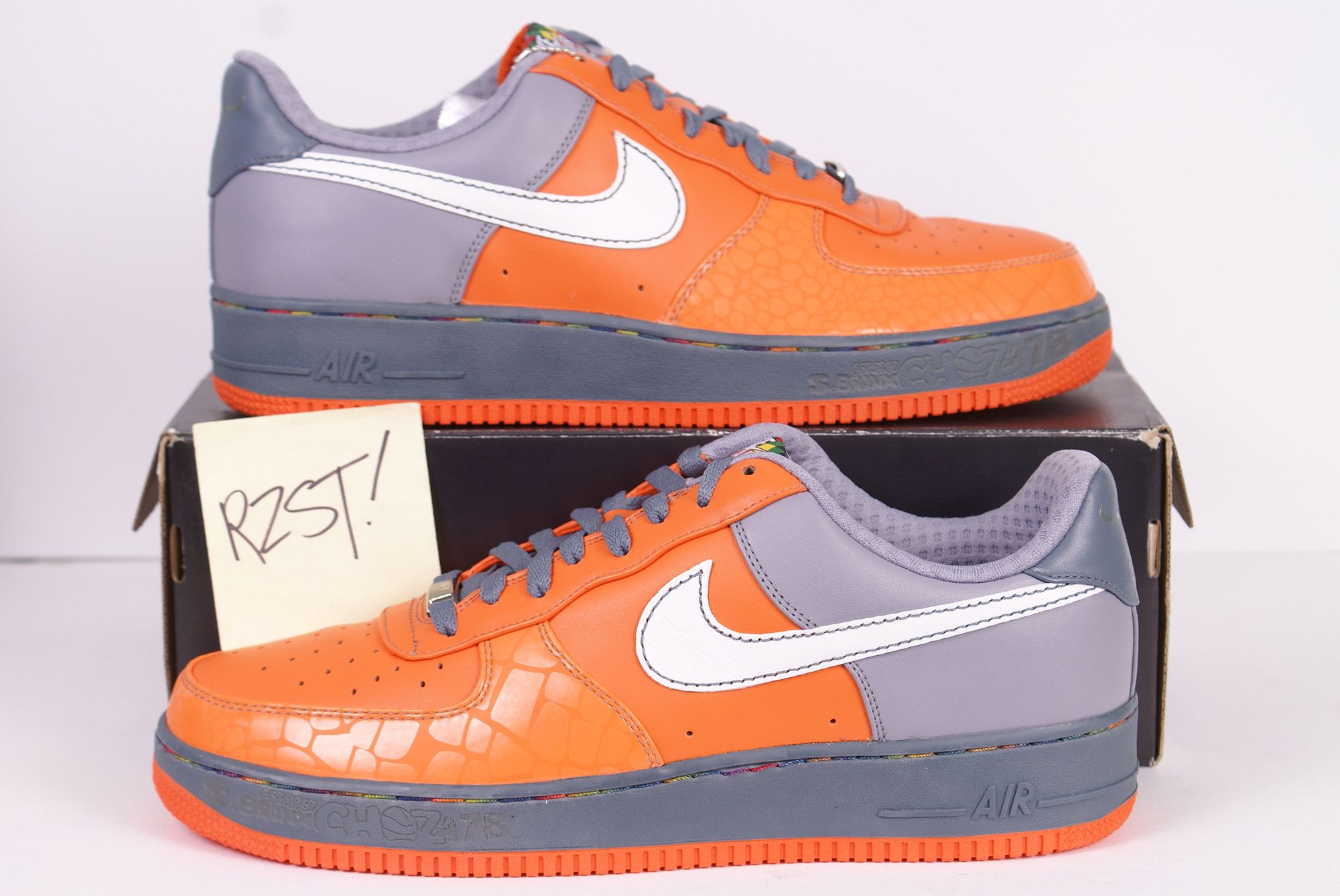 Nike 2007 Air Force 1 Premium 07 GAUCHO'S GYM Orange 315180 811 Size US 12.5 / EU 45-46 - 1 Thumbnail