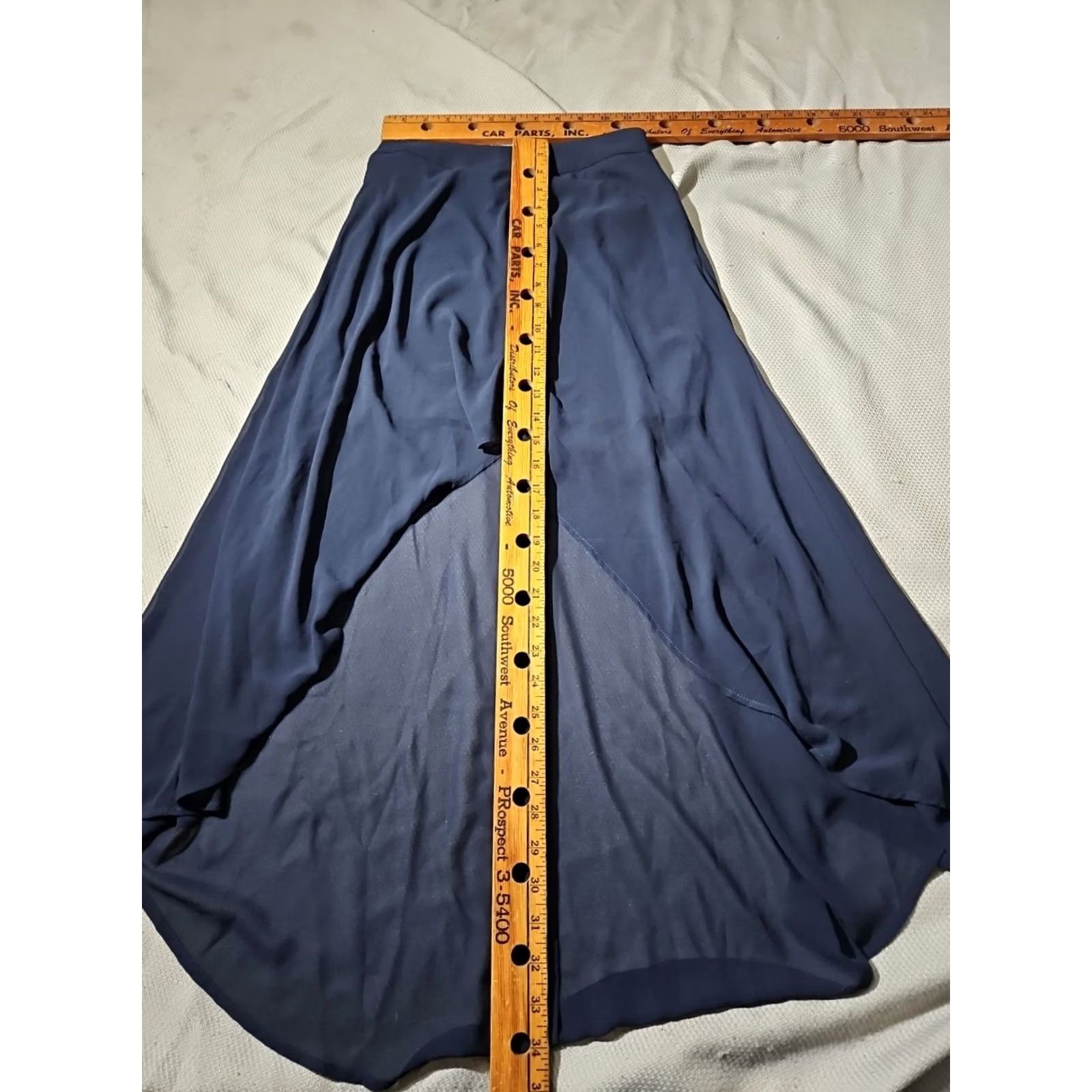 Forever 21 FOREVER 21 Skirt Womens Small S Blue Pull On Zip Layered Preppy Flowy Lined Size 28" / US 6 / IT 42 - 7 Thumbnail