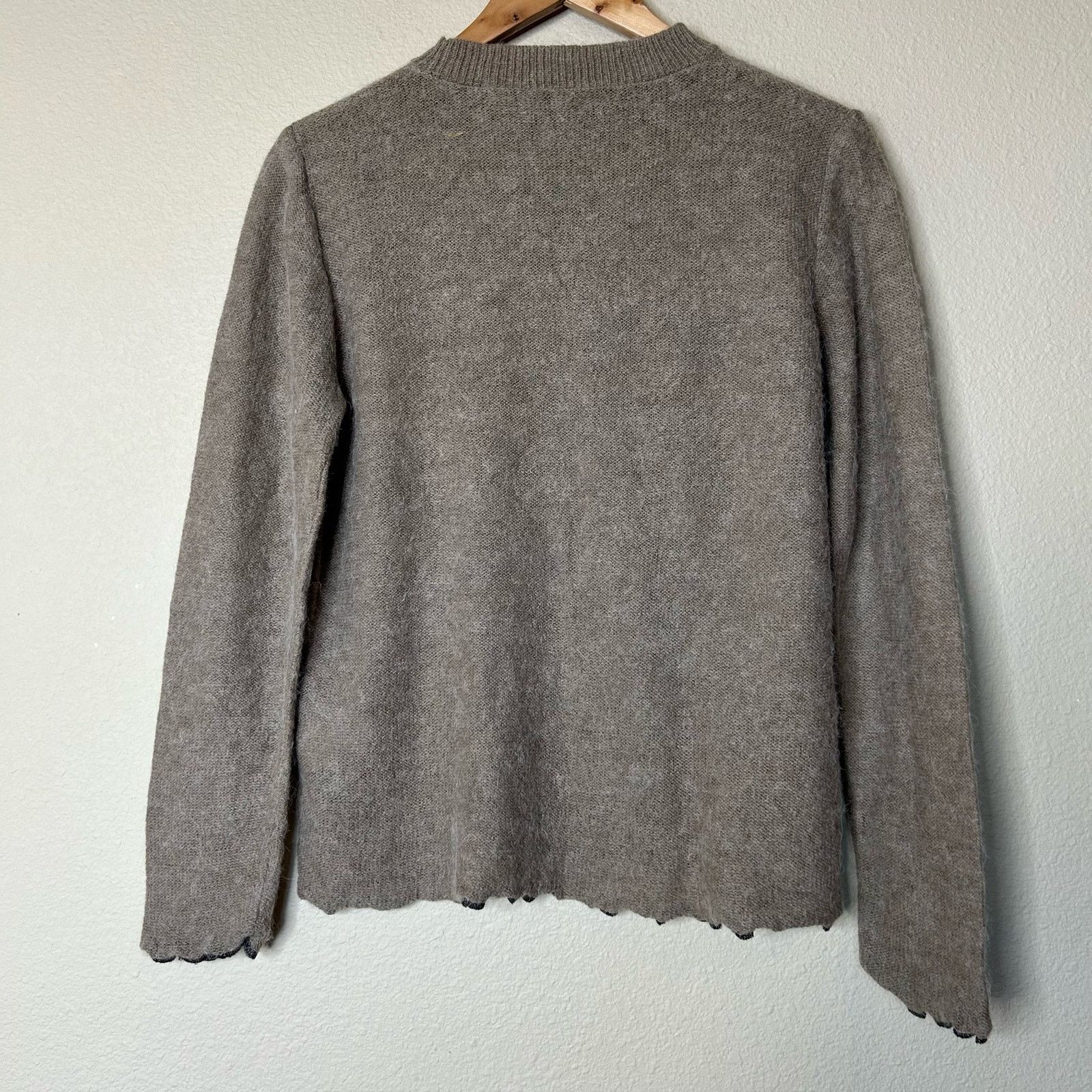 Zara Zara Sweater Poly Wool Blend Lettuce Hem Outdoor Size L Size L / US 10 / IT 46 - 3 Thumbnail