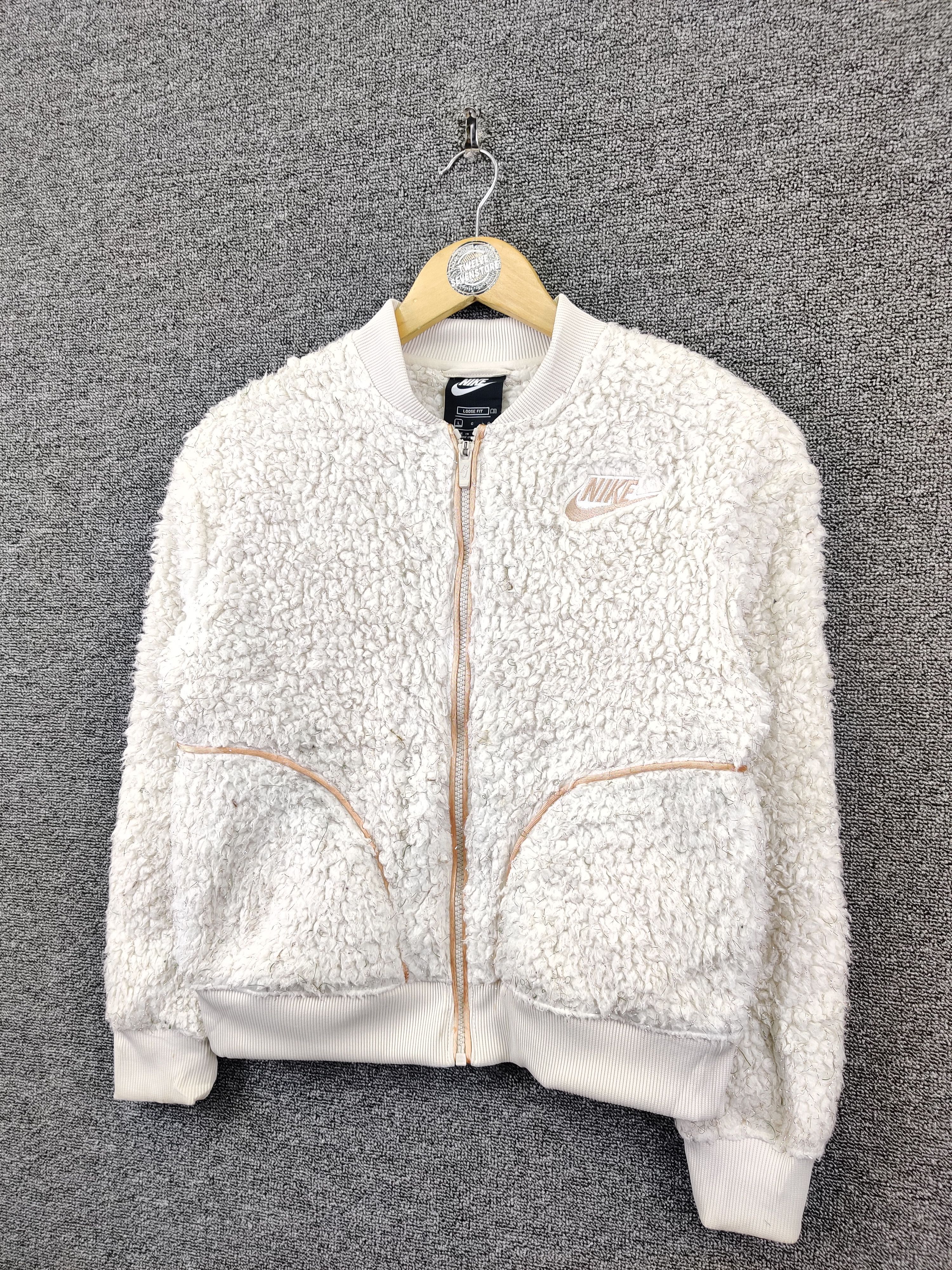 Nike Vintage Nike Fleece Sherpa Zip Up Jacket Size US L / EU 52-54 / 3 - 2 Thumbnail