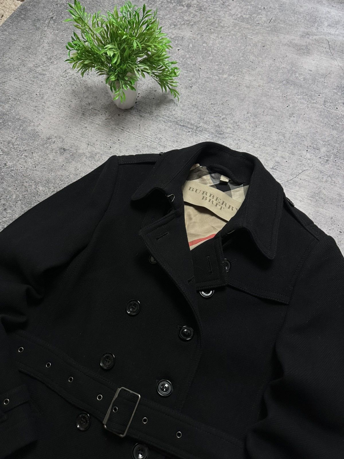 Burberry Burberry Brit Wool Lux Virgin Women Coat Jacket Size XL / US 12-14 / IT 48-50 - 4 Thumbnail