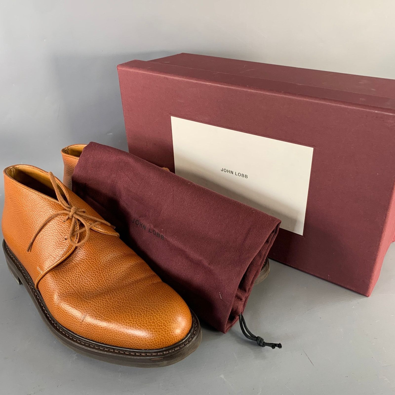 John Lobb JOHN LOBB Size 8.5 Grove Pebble Leather Lace-Up Chukka Boots Size US 8.5 / EU 41-42 - 9 Thumbnail