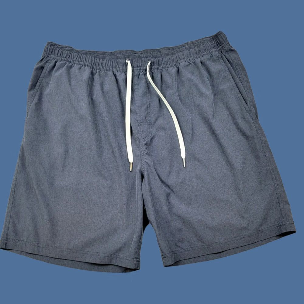 Vintage Fair Harbor Shorts Mens 3XL Blue The One Short Lined Comfort Athleisure Beach Bermuda Pocket Zip Back Logo Drawstring Elastic Waist Size US 39 - 1 Thumbnail