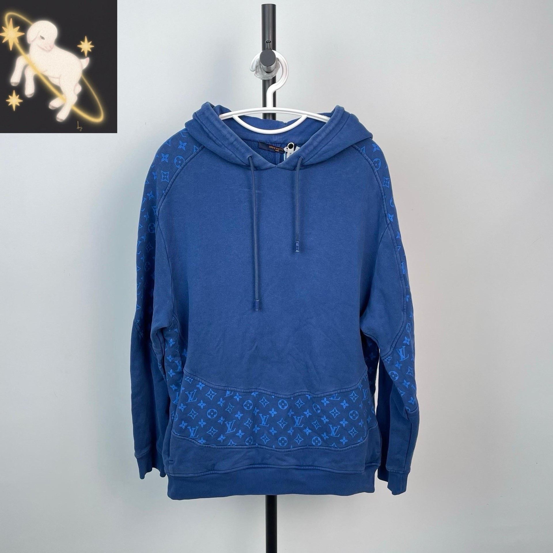 Louis Vuitton Louis Vuitton Blue Hoodie XL Men Size US XL / EU 56 / 4 - 1 Thumbnail