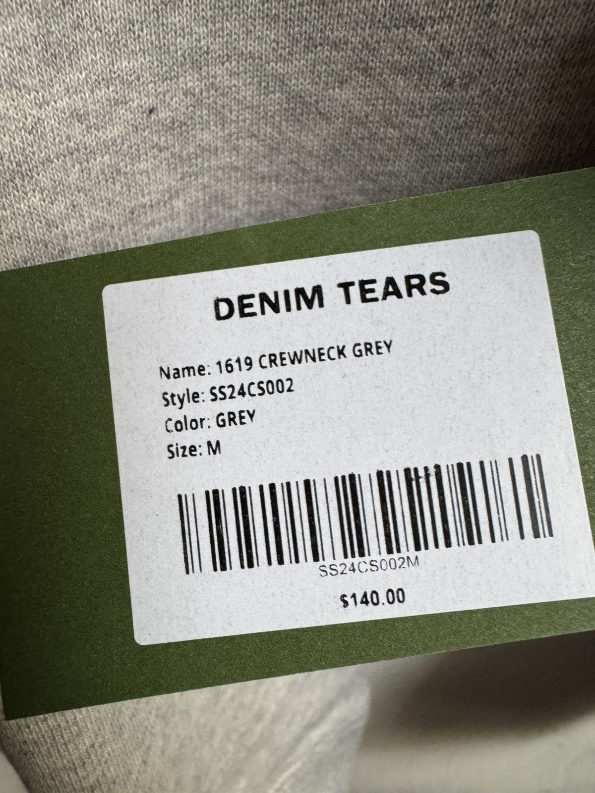 DENIM TEARS Denim Tears ADG Pan African American Flag Crewneck Grey Size US M / EU 48-50 / 2 - 5 Thumbnail