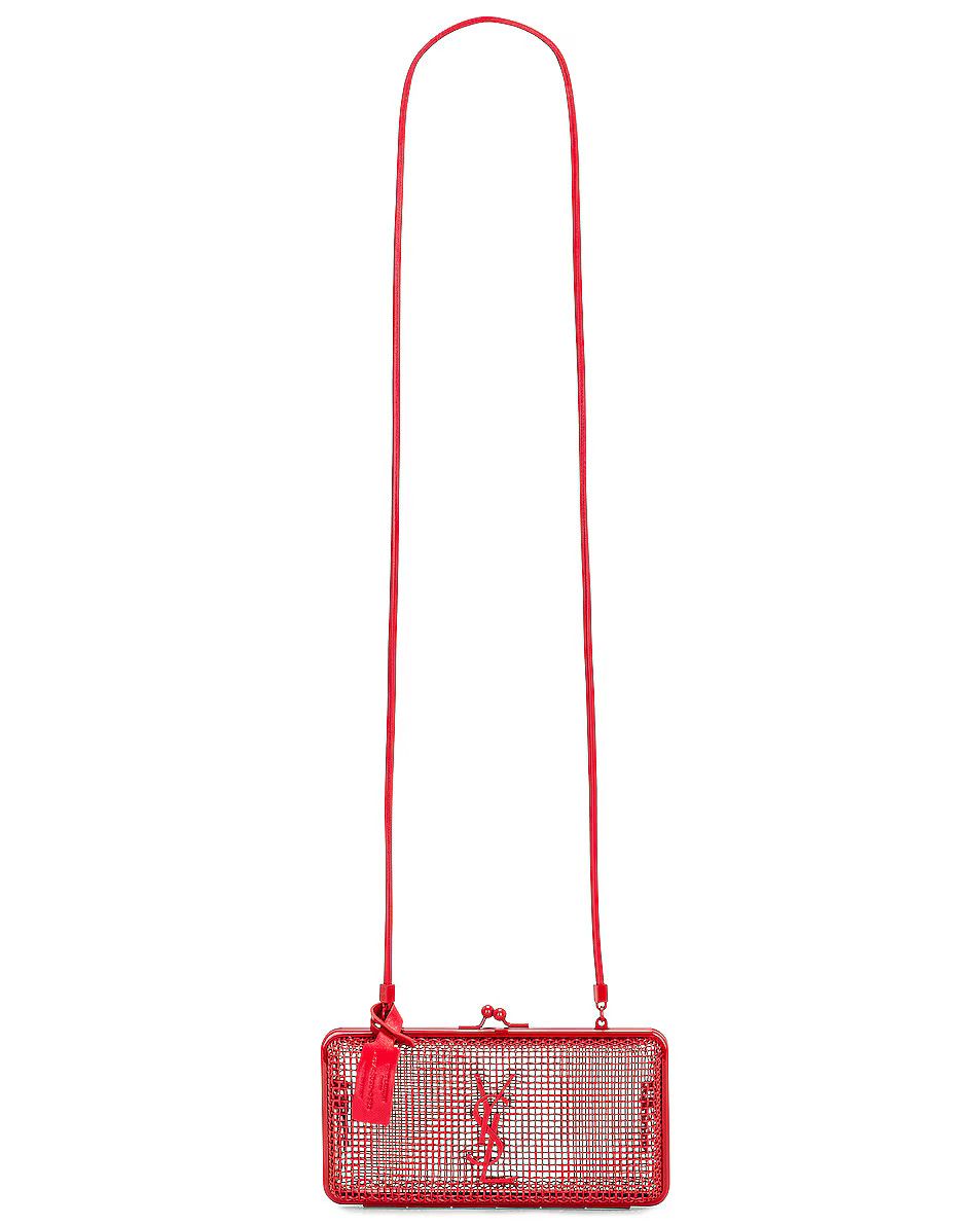 Saint Laurent Paris o1bcso1str0325 Size: OS/Evening Cage Metallic in Red Size ONE SIZE - 1 Thumbnail