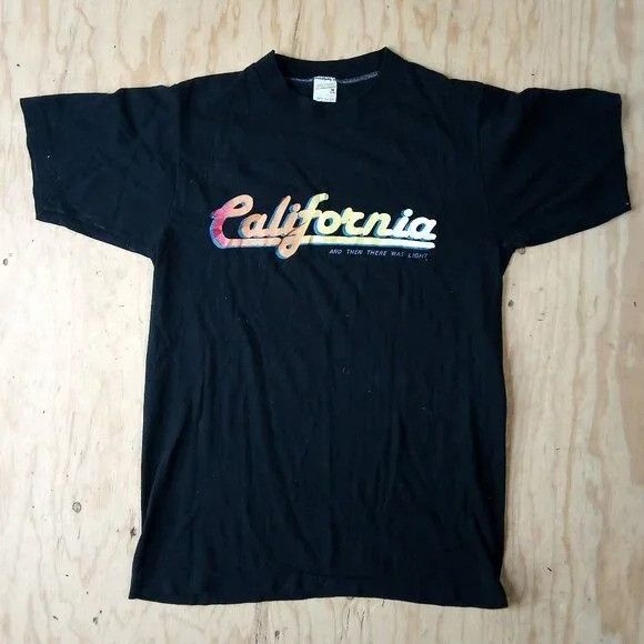 Vintage Vintage 80s California Then There Was Light T-Shirt Size US M / EU 48-50 / 2 - 2 Thumbnail