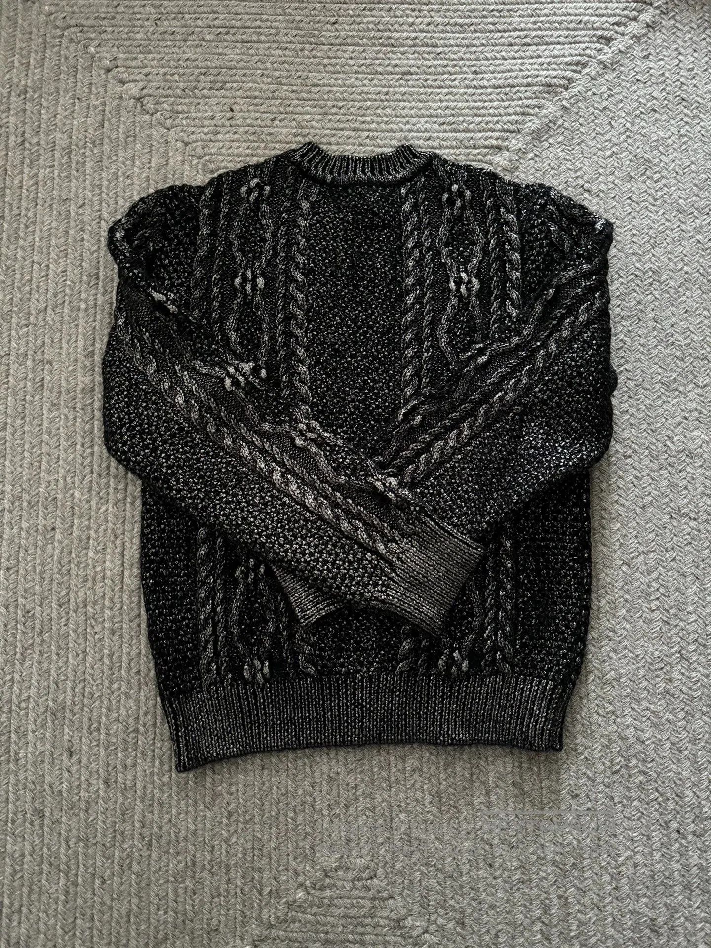 Saint Laurent Paris Saint Laurent Paris Black silver Fried Dough Twists rope sw Size US XL / EU 56 / 4 - 2 Thumbnail