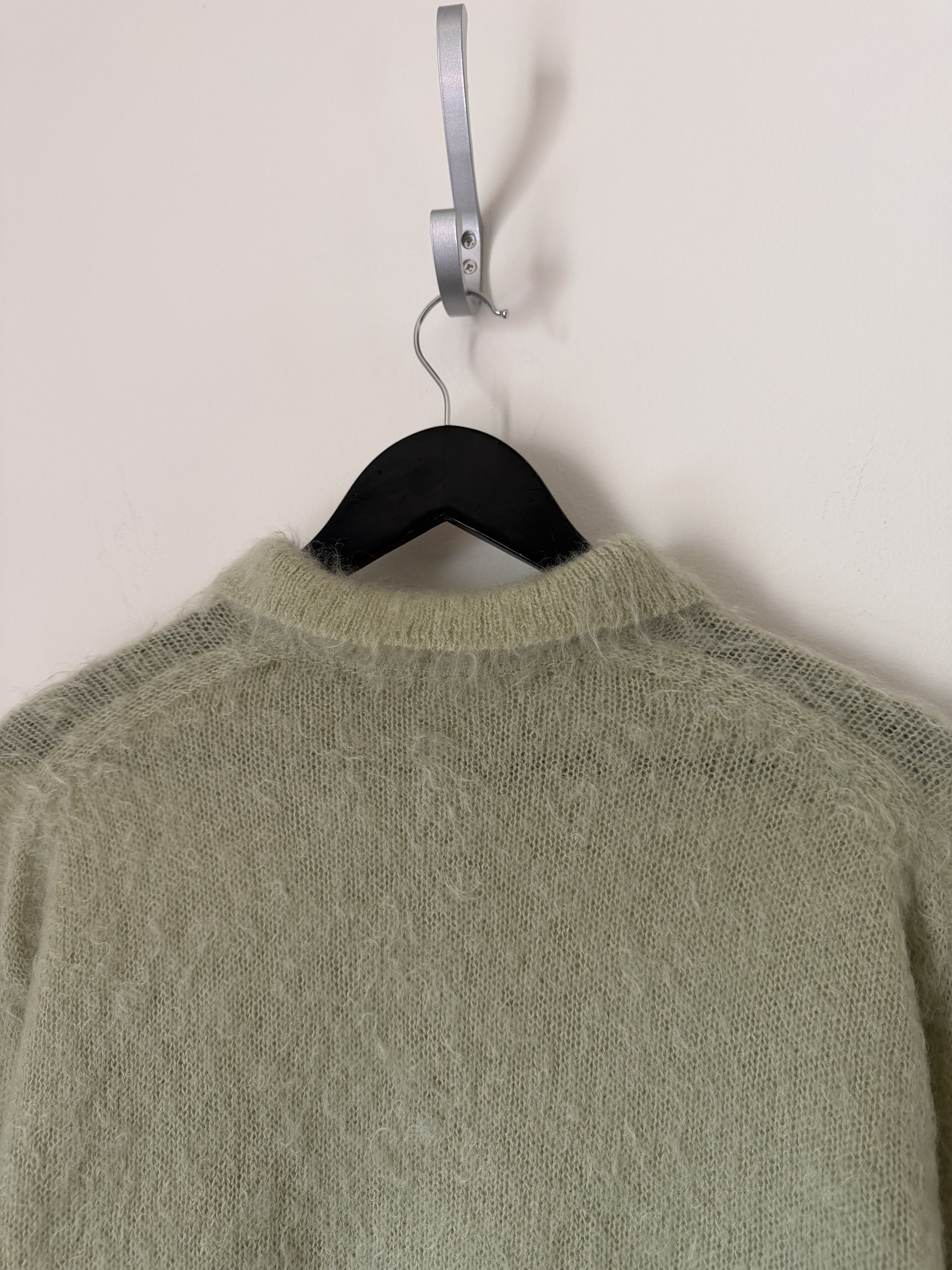 Auralee Auralee Brushed Super Kid Mohair Knit Polo in Khaki Green Size US L / EU 52-54 / 3 - 6 Thumbnail