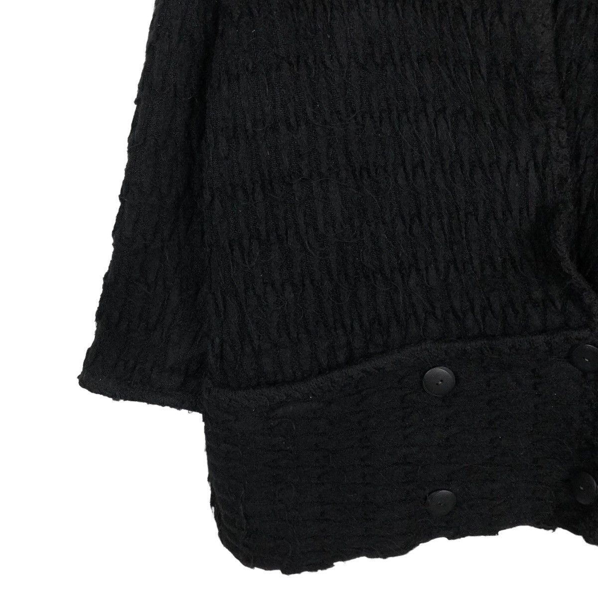 Issey Miyake 🔥Rich Black- Vintage Wool Jacket Button Elmorea Japan Made Size US L / EU 52-54 / 3 - 4 Thumbnail