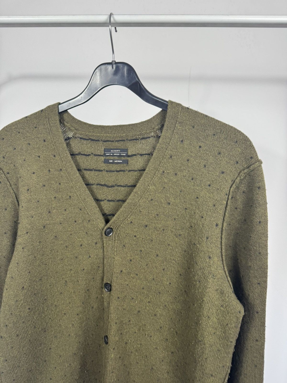 Allsaints AllSaints Hexen Wool Blend Button Cardigan Sweater Medium Size M / US 6-8 / IT 42-44 - 4 Thumbnail