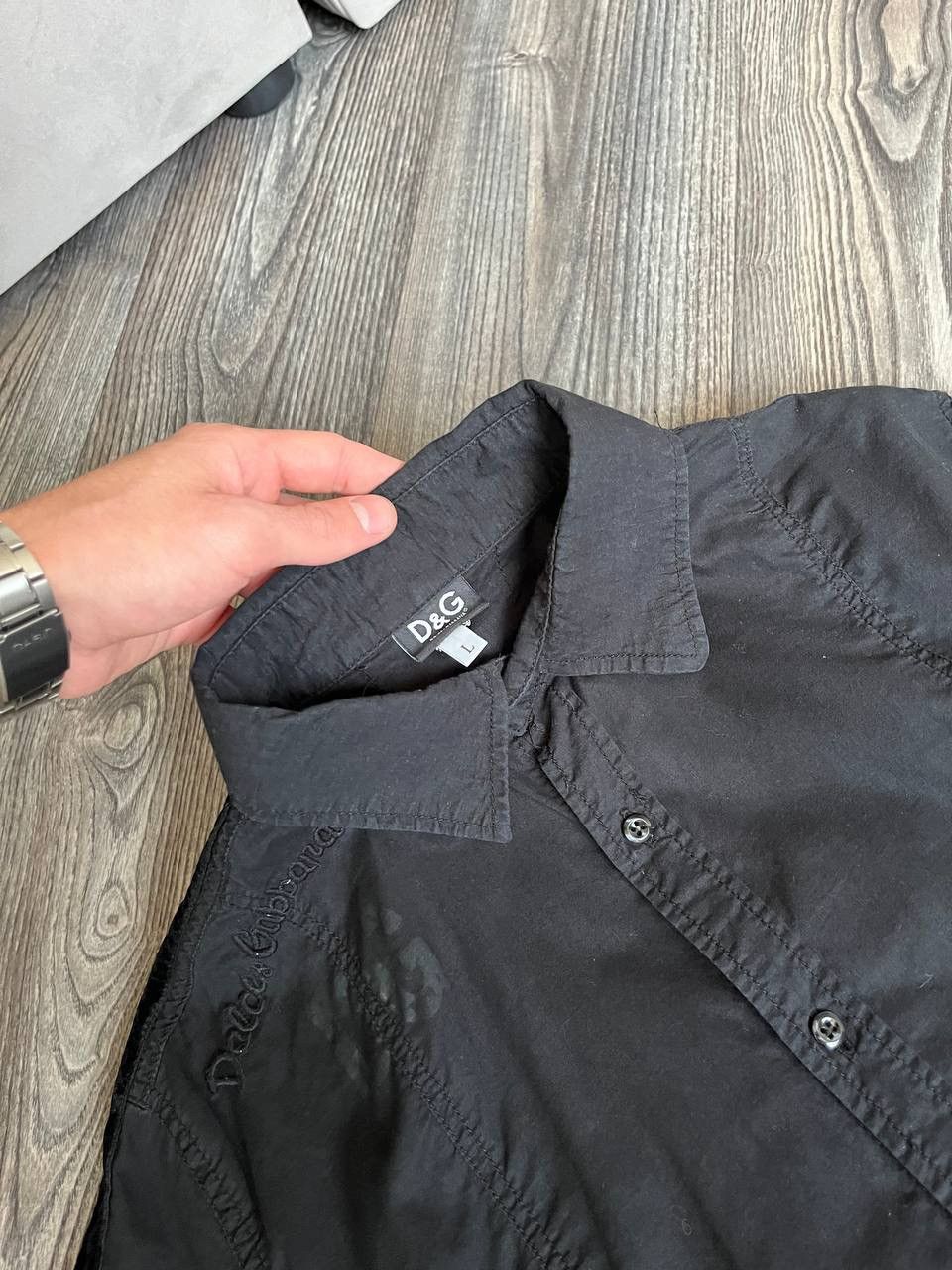 Dolce & Gabbana Dolce & Gabbana Black Short Sleeve Shirt Size US L / EU 52-54 / 3 - 6 Thumbnail