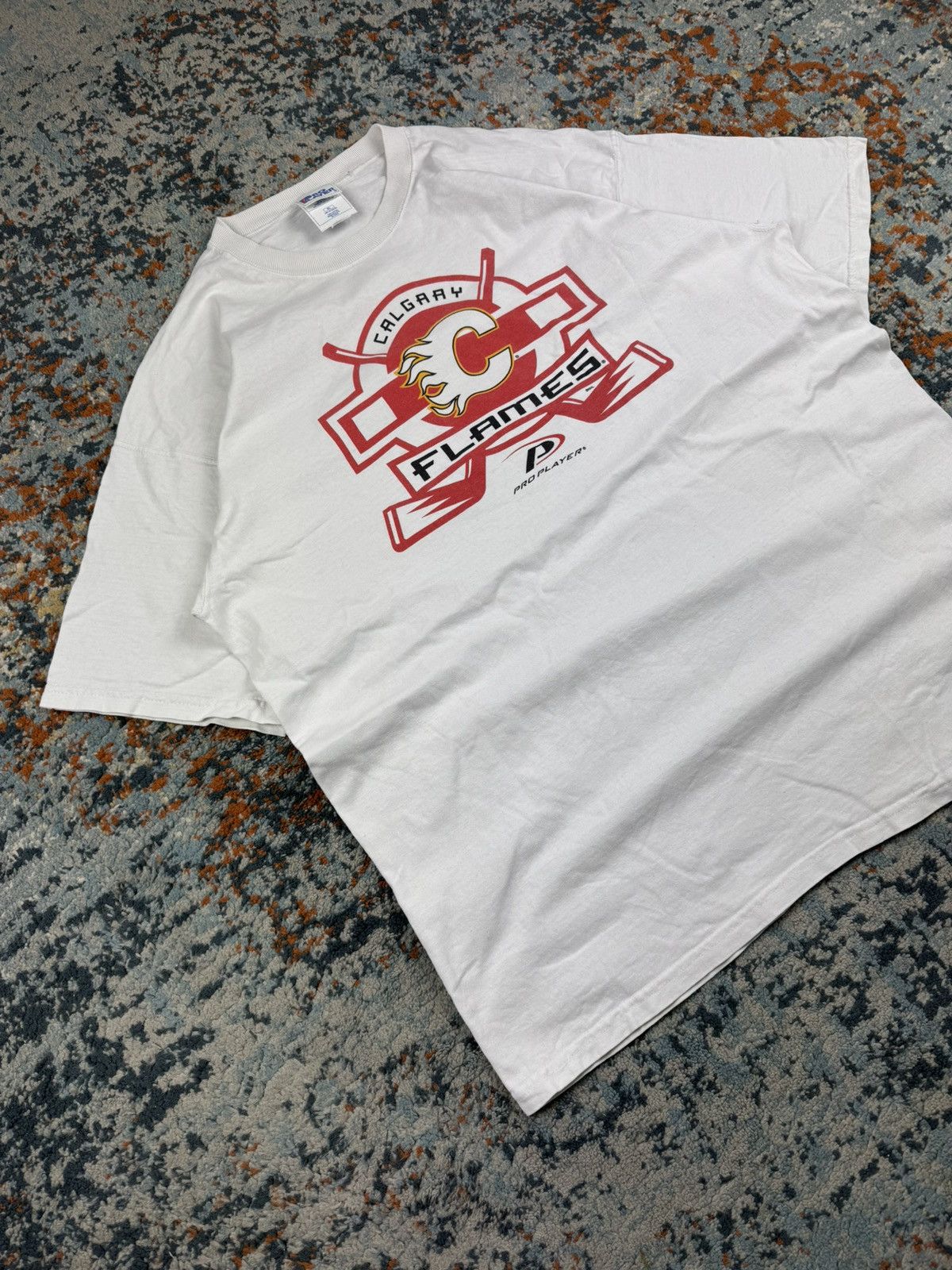 Pro Player Vintage 90s Calgary Flames hockey pro player graphic tee Size US XL / EU 56 / 4 - 2 Thumbnail