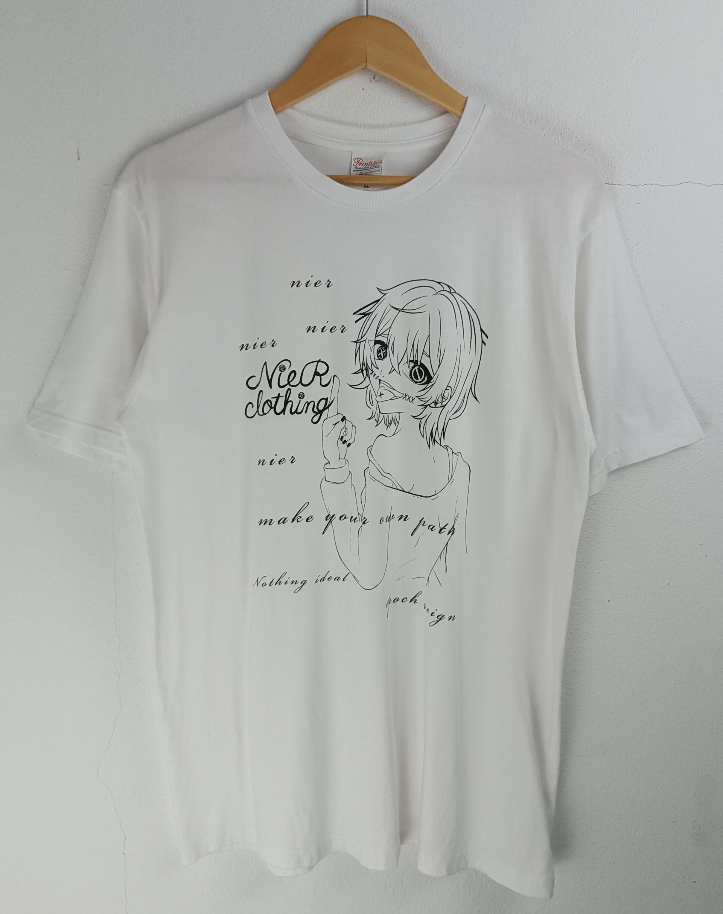 Anime VINTAGE Y2K NIER CLOTHING CUTE ANIME WAIFU TEE Size US L / EU 52-54 / 3 - 3 Thumbnail