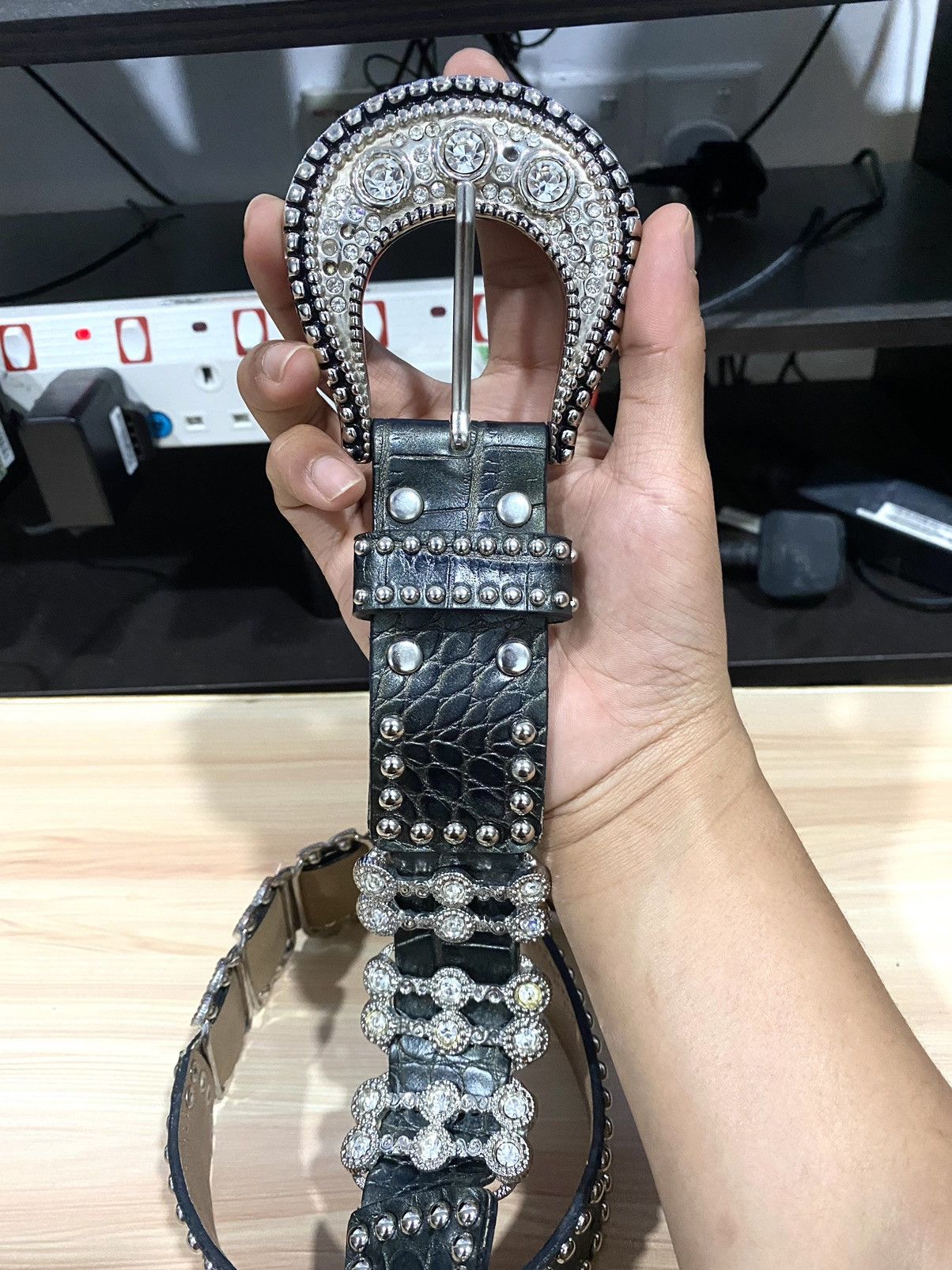 Japanese Brand Gothic Punk Studded Silver Belt Inspired BB SIMON Size ONE SIZE - 4 Thumbnail