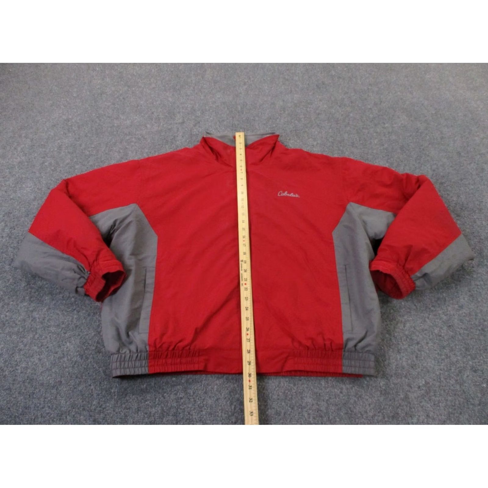 Vintage Cabela's Jacket Mens XL Puffer Fleece Lined Hunting Outdoors Windbreaker Long Zip Red Weathergear Pockets Size US XL / EU 56 / 4 - 3 Thumbnail