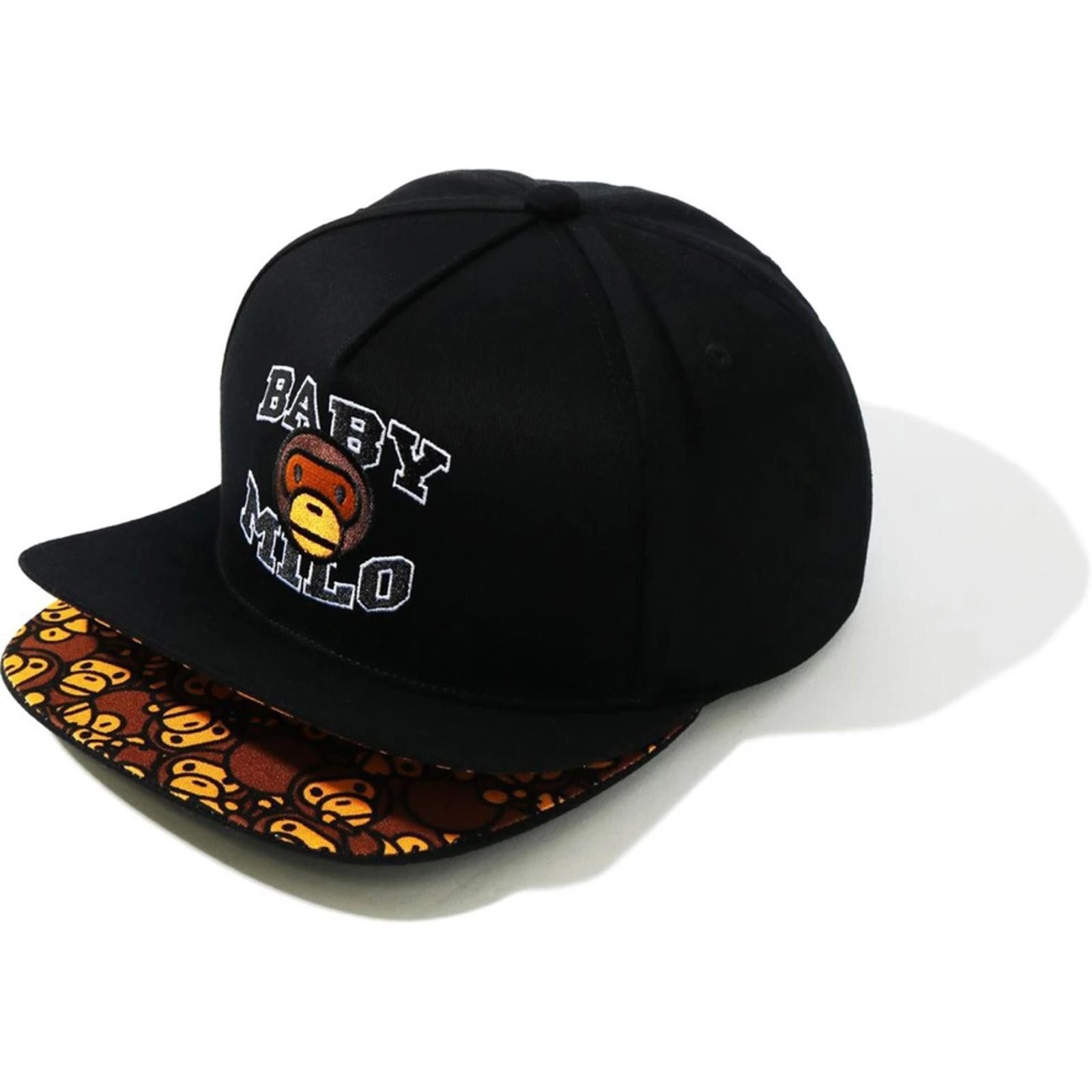 Bape BAPE x Baby Milo Snapback Hat w/ Double Brim Black All-Over Size ONE SIZE - 1 Thumbnail