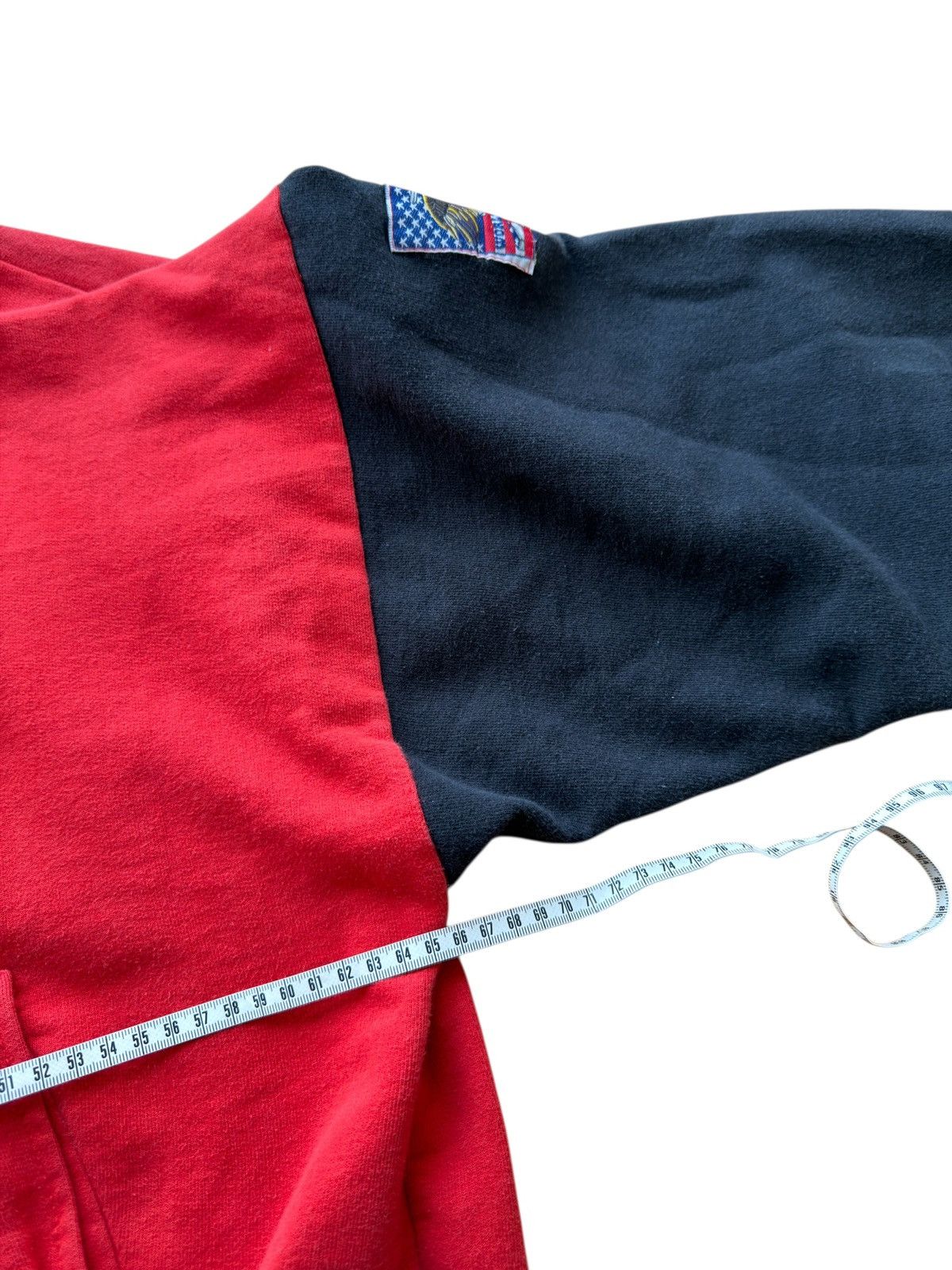 Vintage *RARE* 1980s WORLD GYM TWO-TONE GORILLA BODYBUILDING HOODIE Size US XL / EU 56 / 4 - 10 Thumbnail