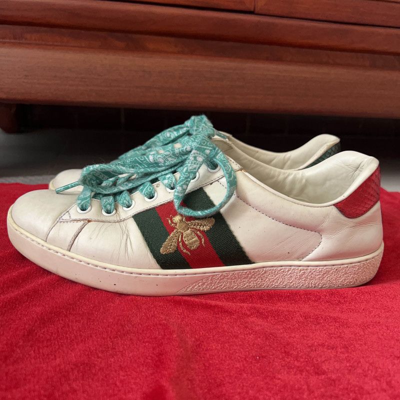 Gucci Gucci Ace Leather Fashion Sneakers for Men 0079 Size US 8.5 / EU 41-42 - 1 Thumbnail
