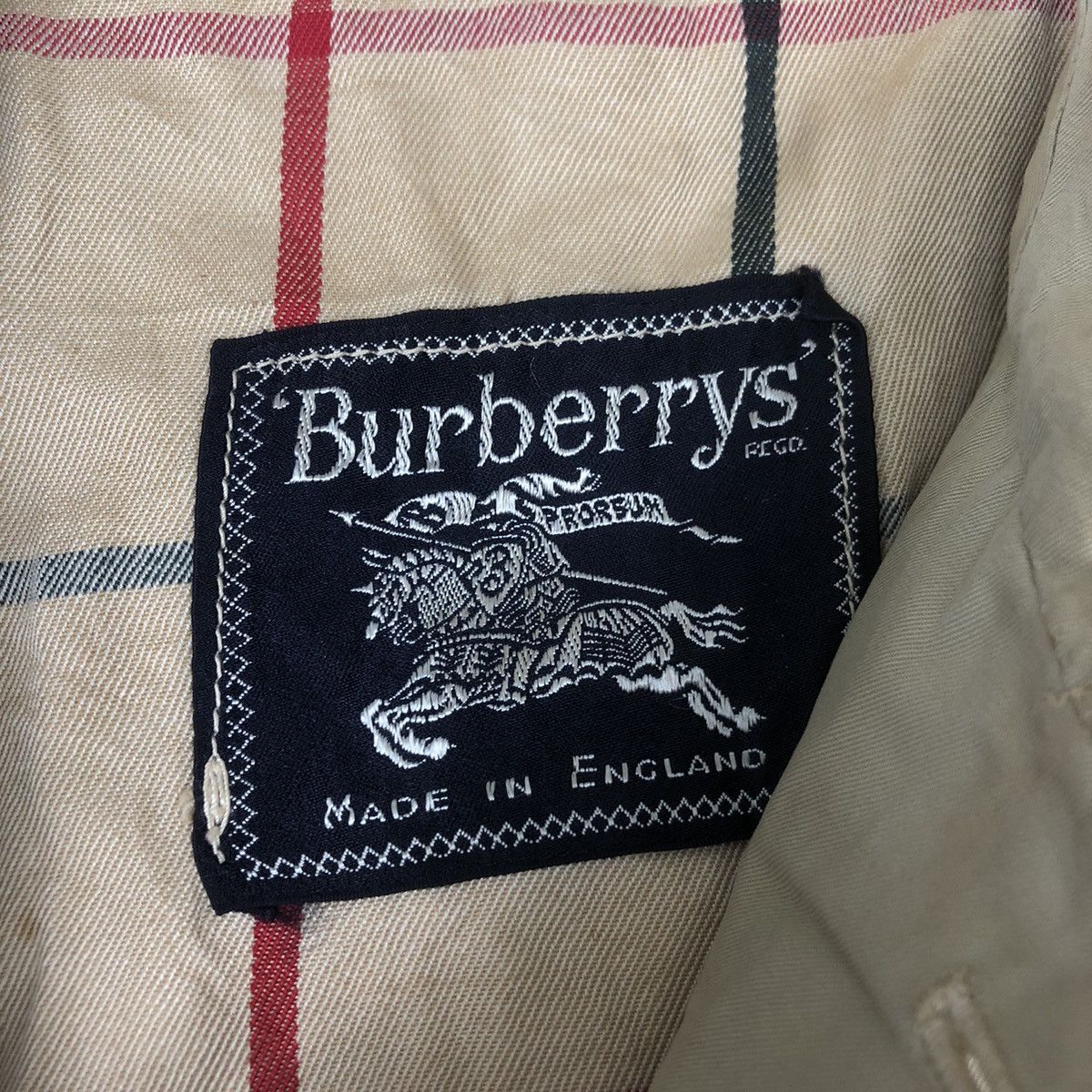Vtg BURBERRY COMMANDER II Nova Checks Trench Coat Parka