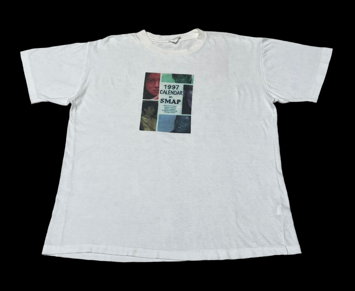 Band Tees × Vintage Vintage Japanese Band Calendar In Smap T-Shirt 1997s Size US M / EU 48-50 / 2 - 1 Thumbnail
