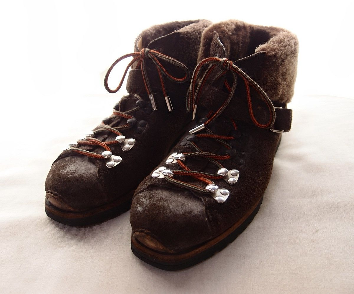 Santoni Santoni Suede Hiking Boots with Real Fur Collar Size US 7.5 / EU 40-41 - 1 Thumbnail