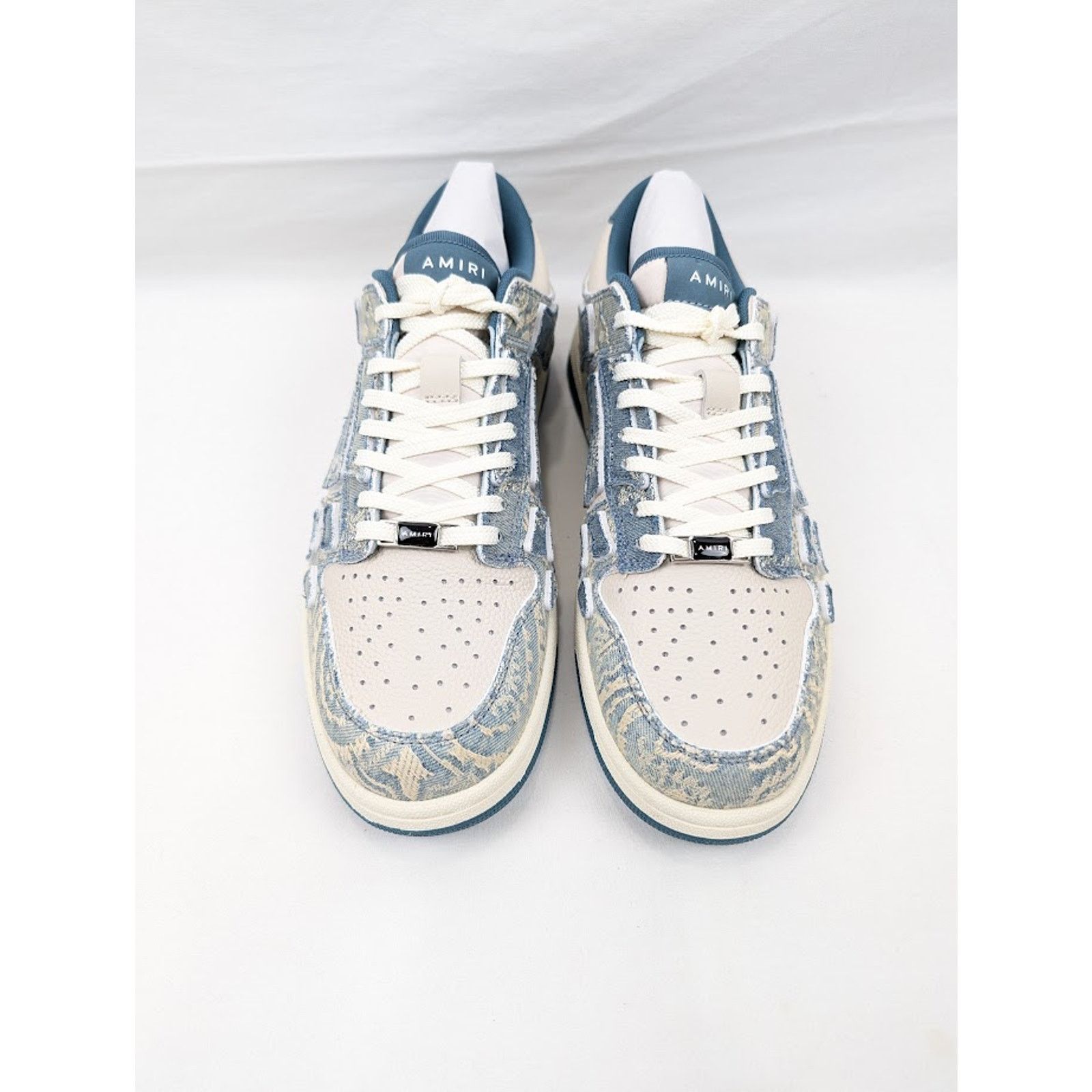 Amiri o1rshd1 Skelton Low-Top Sneakers in Natural/Denim Size US 11 / EU 44 - 15 Thumbnail