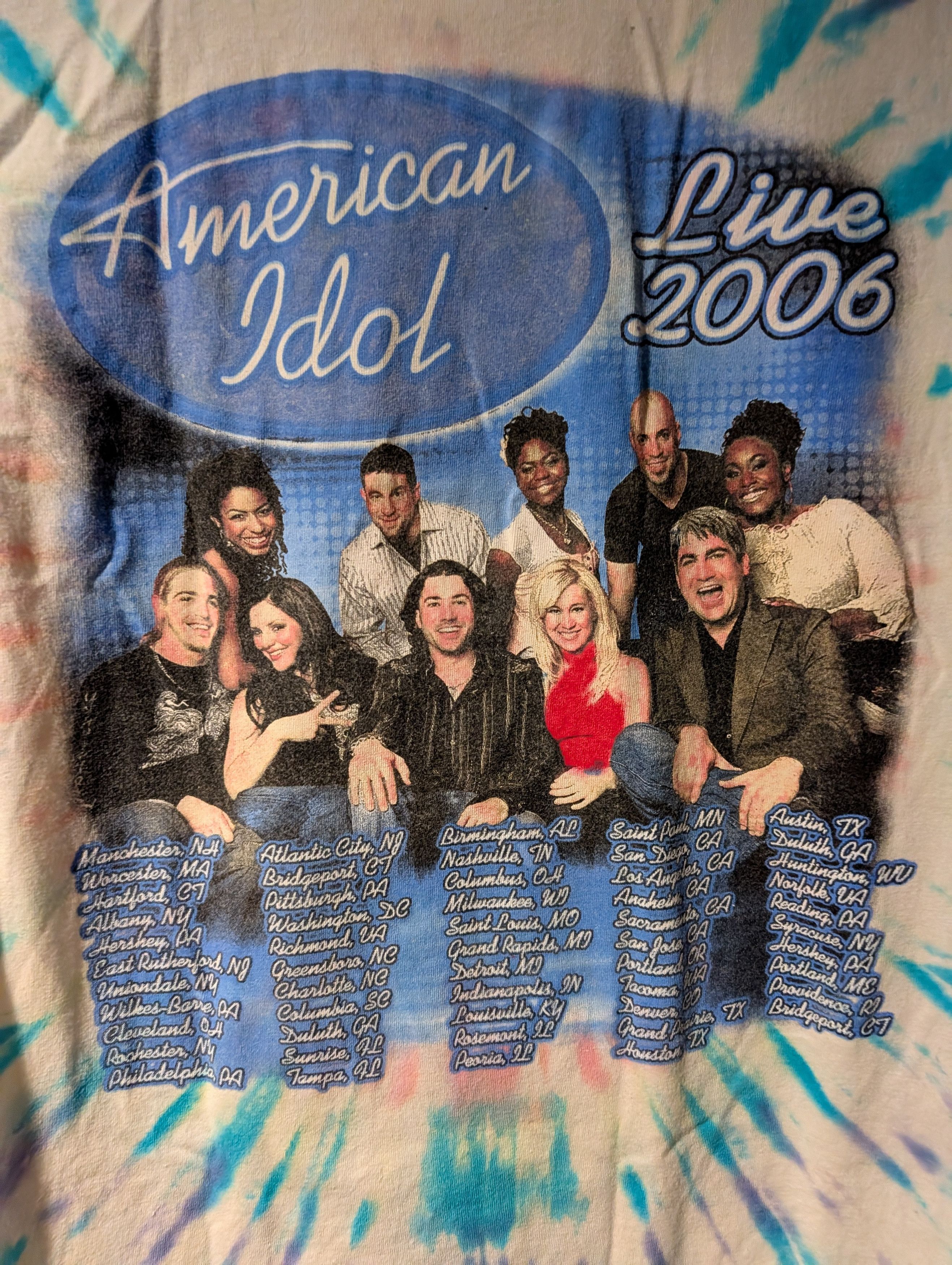 Gildan Vintage 2006 American Idol Live Taylor Hicks McPhee T-Shirt Size US M / EU 48-50 / 2 - 5 Thumbnail