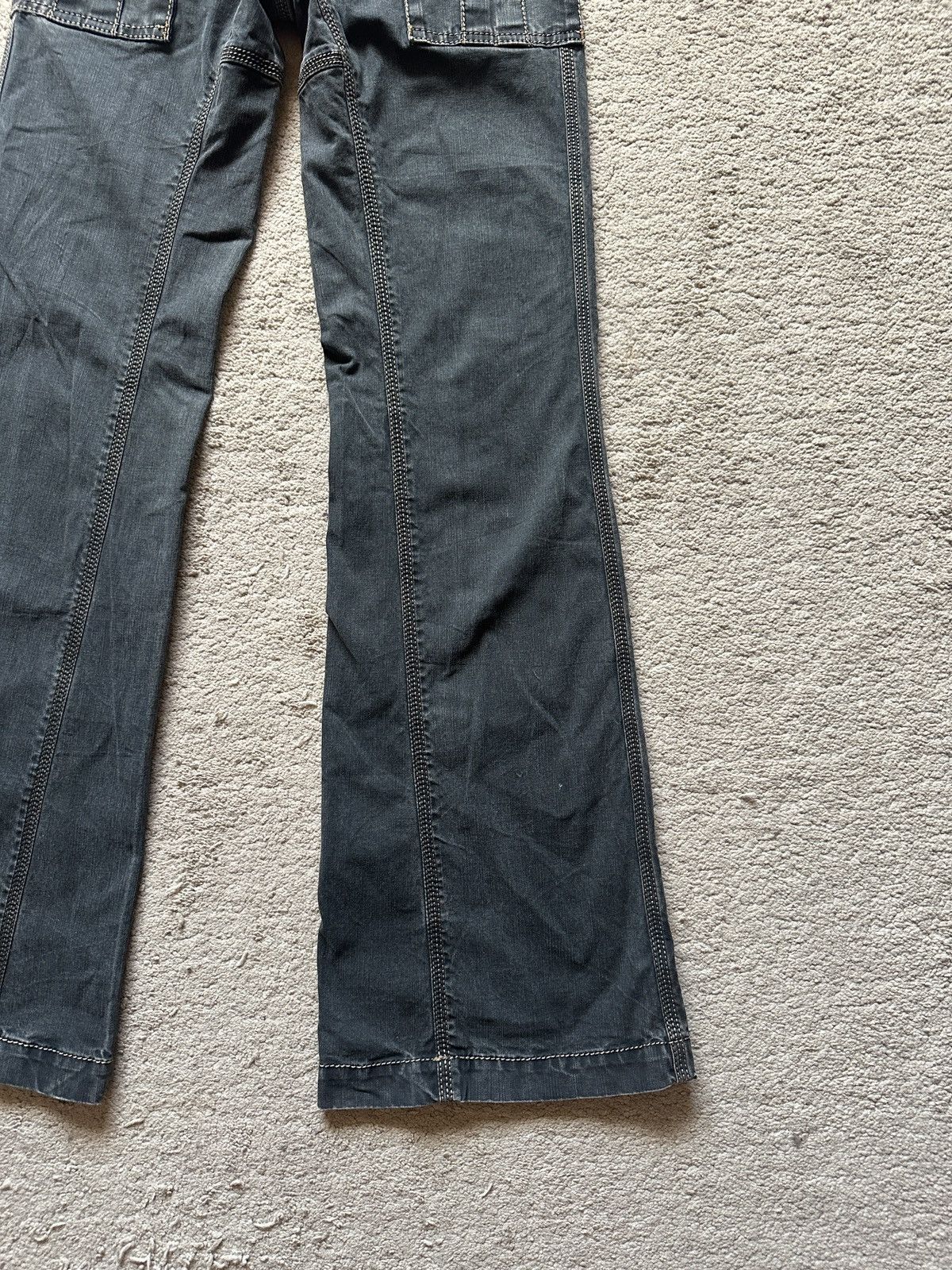 Japanese Brand 2000s Flamingofirm Faded black Flare Pant Size US 29 - 3 Thumbnail