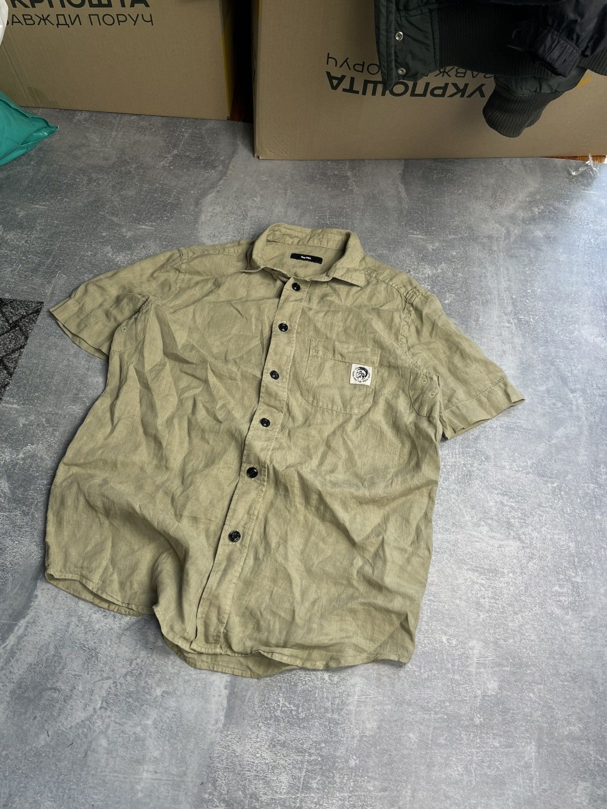 Diesel Rare Diesel Linen black buttons Shirts / Diesel Luxury tee Size US M / EU 48-50 / 2 - 2 Thumbnail