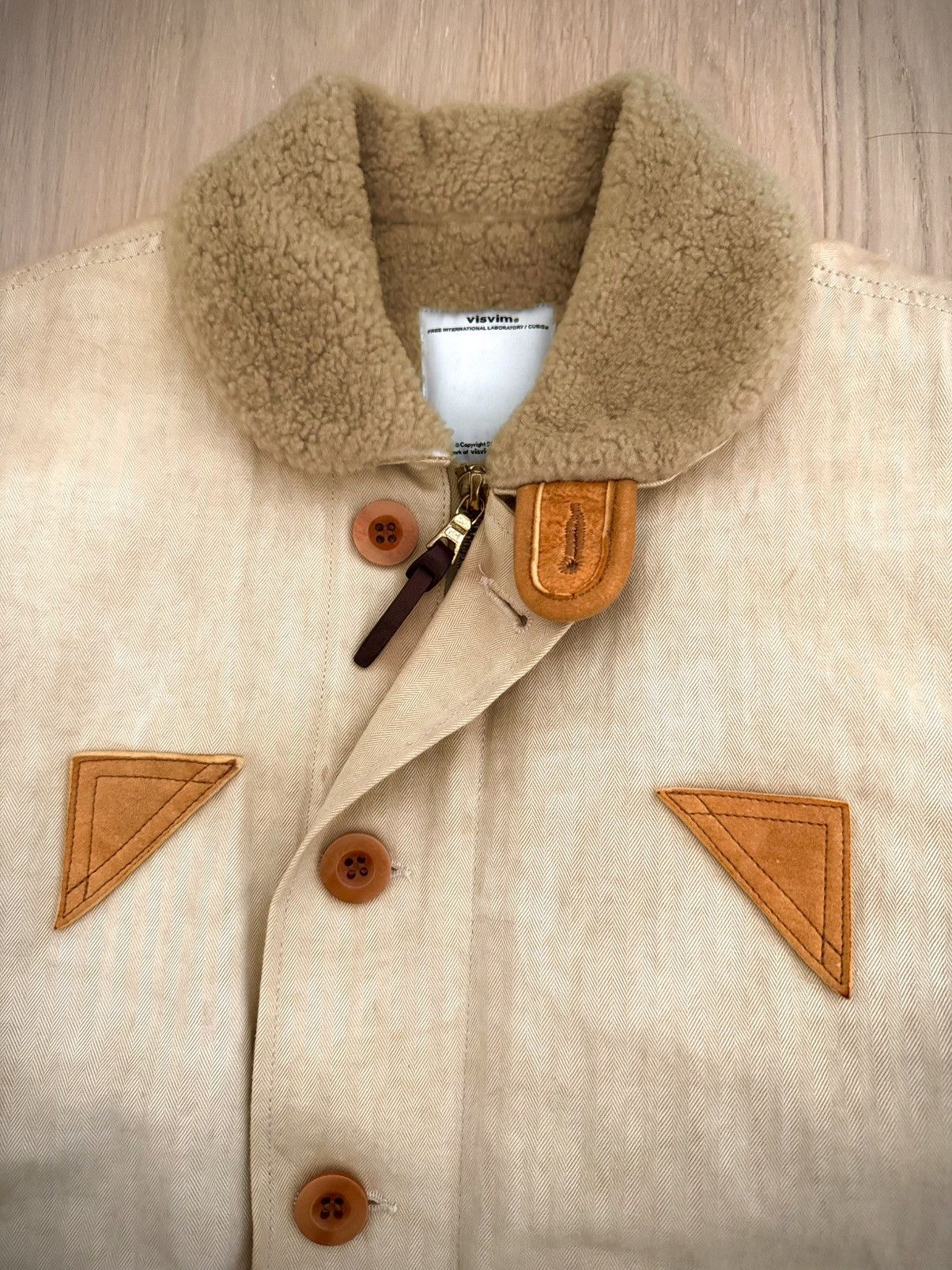 Visvim Visvim Deckhand Jkt N.D. (Lt Mud Shearling) Size US L / EU 52-54 / 3 - 3 Thumbnail