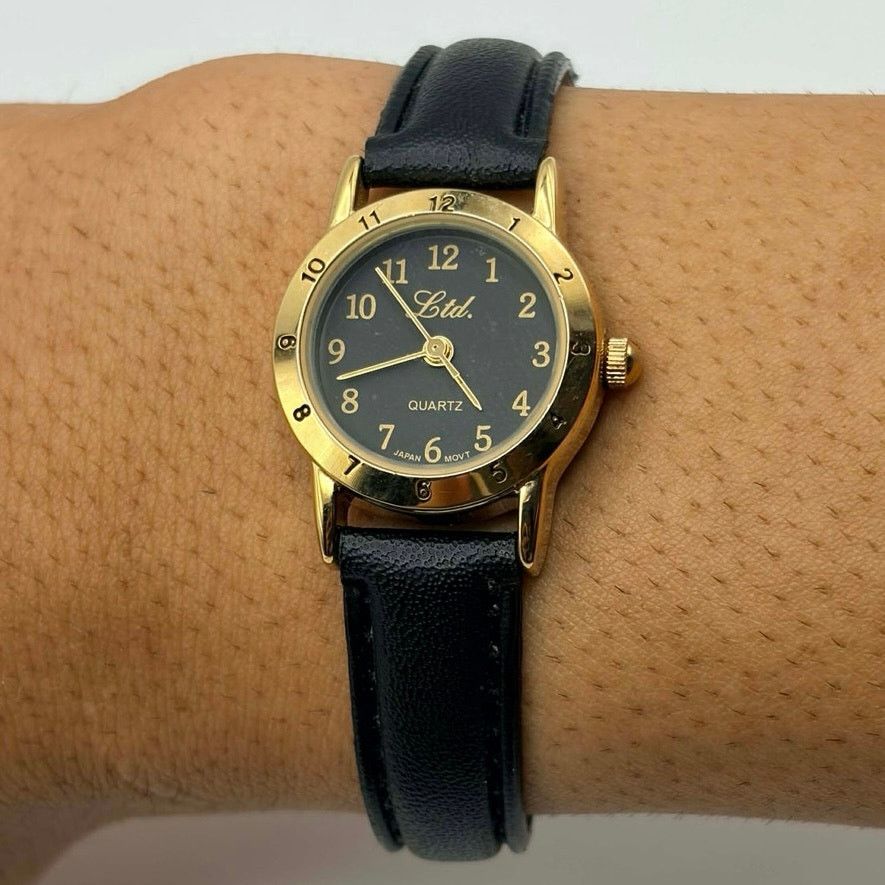 Other Vintage Black & Gold Ltd Watch Size ONE SIZE - 1 Thumbnail