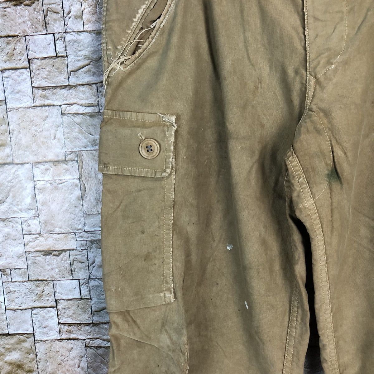 HOLLYWOOD RANCH MARKET D HRM Hollywood Ranch Market Brown ripped cargo Pants #A350 Size US 32 / EU 48 - 11 Thumbnail