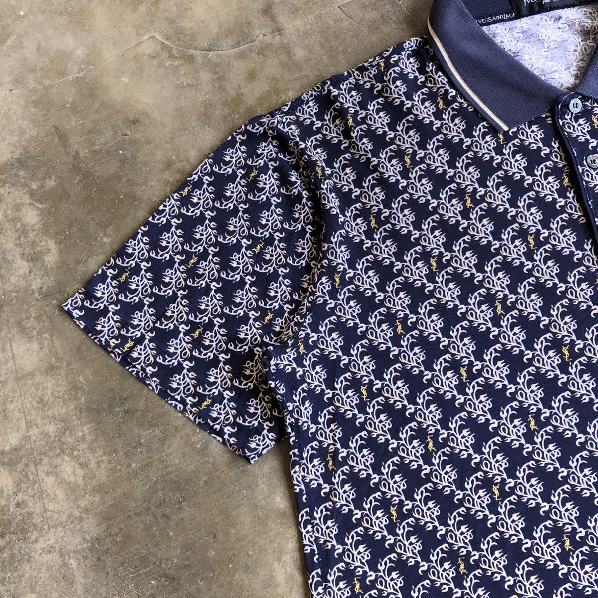 Yves Saint Laurent 1990s Yves Saint Laurent Pour Homme Monogram Polo Shirt Size US XL / EU 56 / 4 - 8 Thumbnail