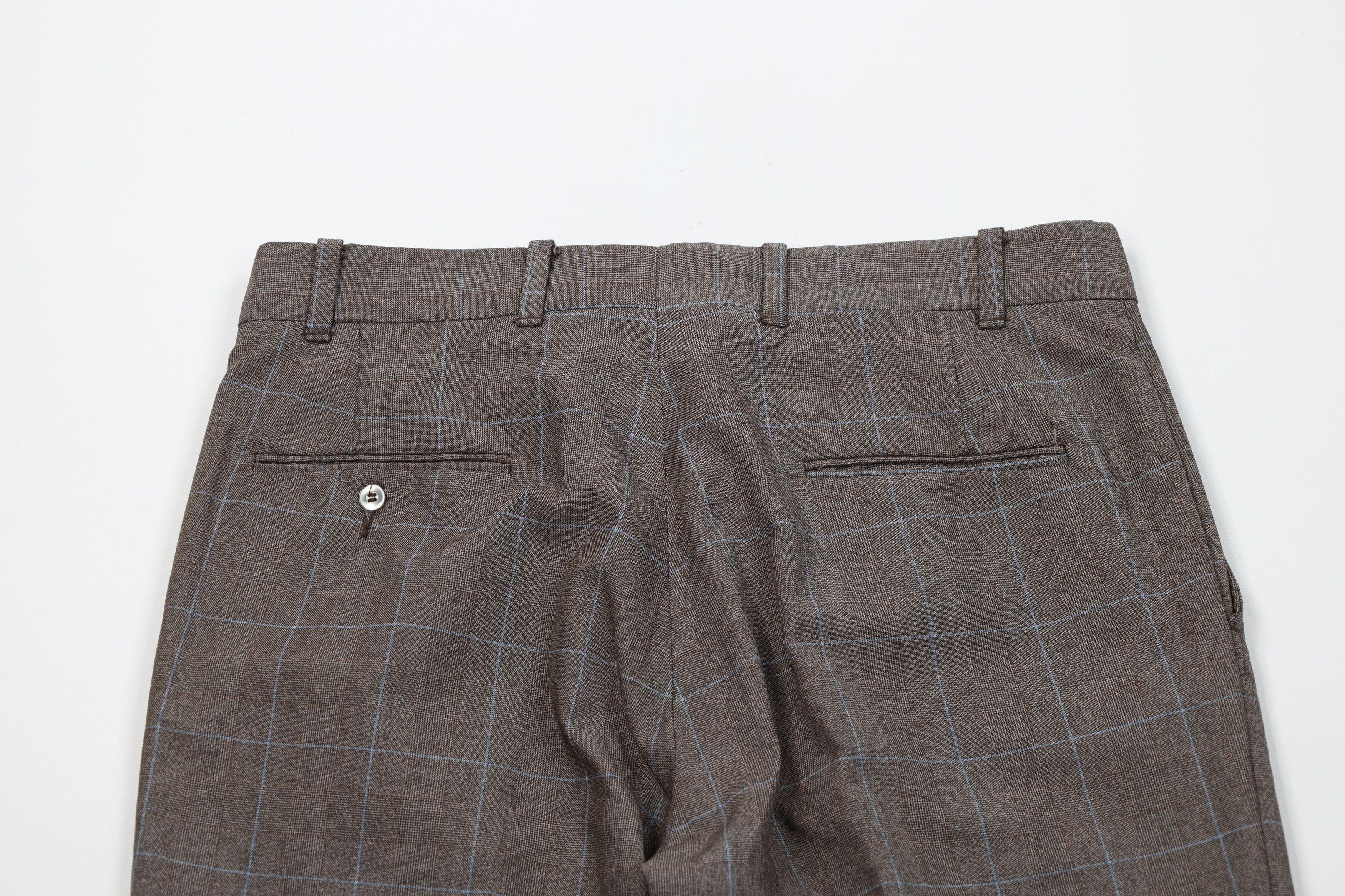 Vintage Vintage 70s Streetwear Plaid Knit Bell Bottoms Pants USA Size US 36 / EU 52 - 10 Thumbnail