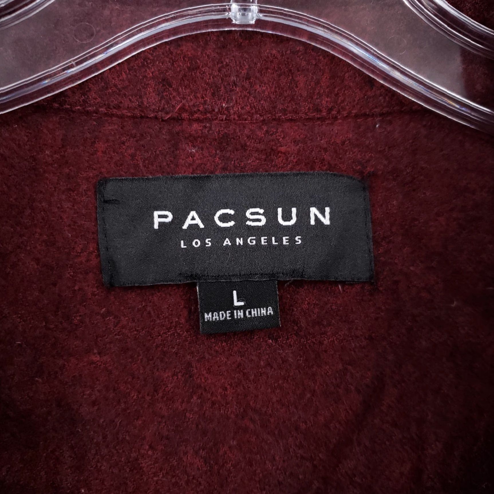 Pacsun PacSun Shirt Mens L Large Casual Button-Up Red Pocket Long Sleeves Top Size US L / EU 52-54 / 3 - 2 Thumbnail