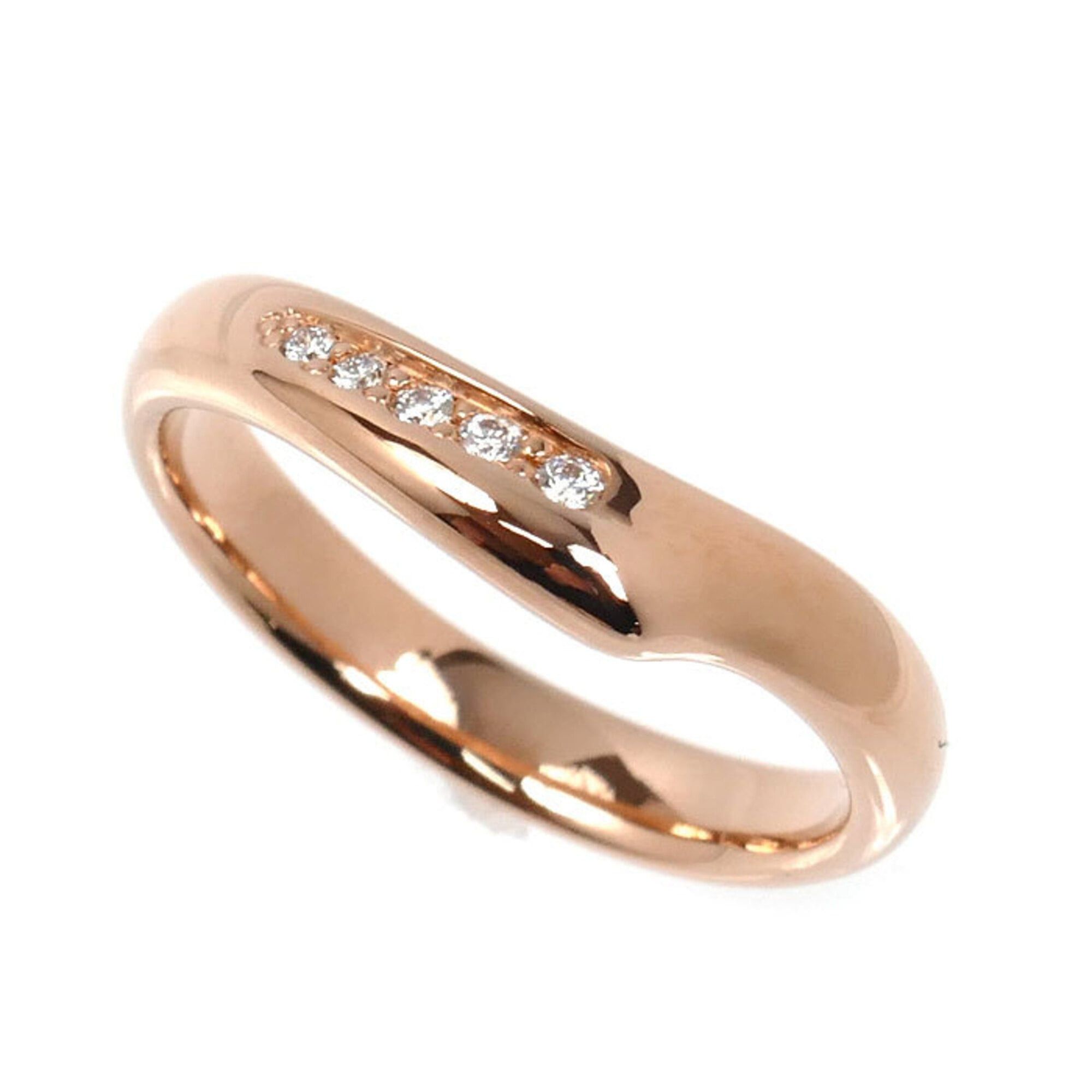 Tiffany & Co. TIFFANY&Co. Tiffany 18KPG Pink Gold Open Heart Band Diamond Ring, 3.0g, Women's Size ONE SIZE - 1 Thumbnail