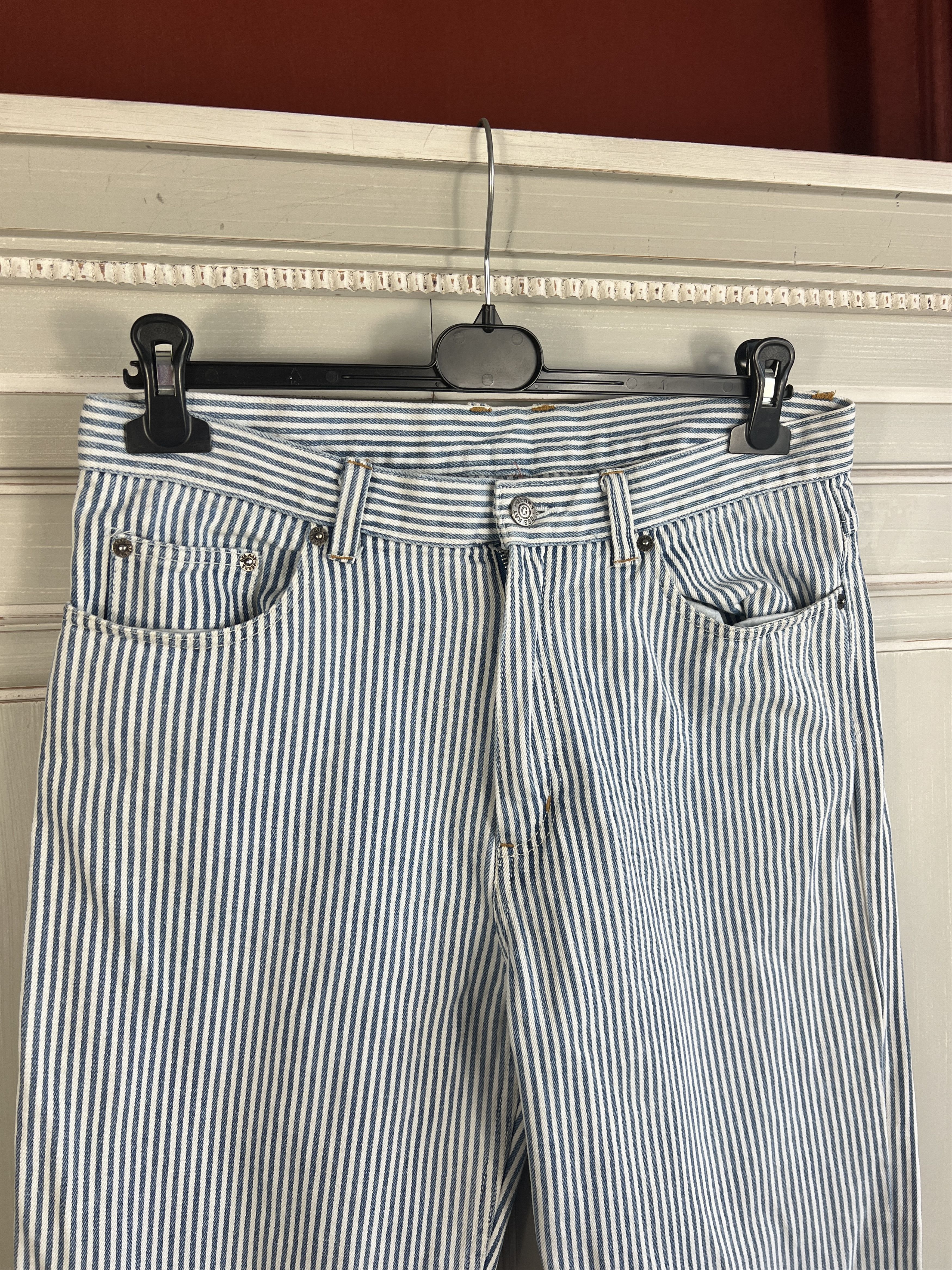 Vintage VINTAGE AVANTGARDE CRAZY STRIPED JEANS DENIM 90S Size US 32 / EU 48 - 3 Thumbnail