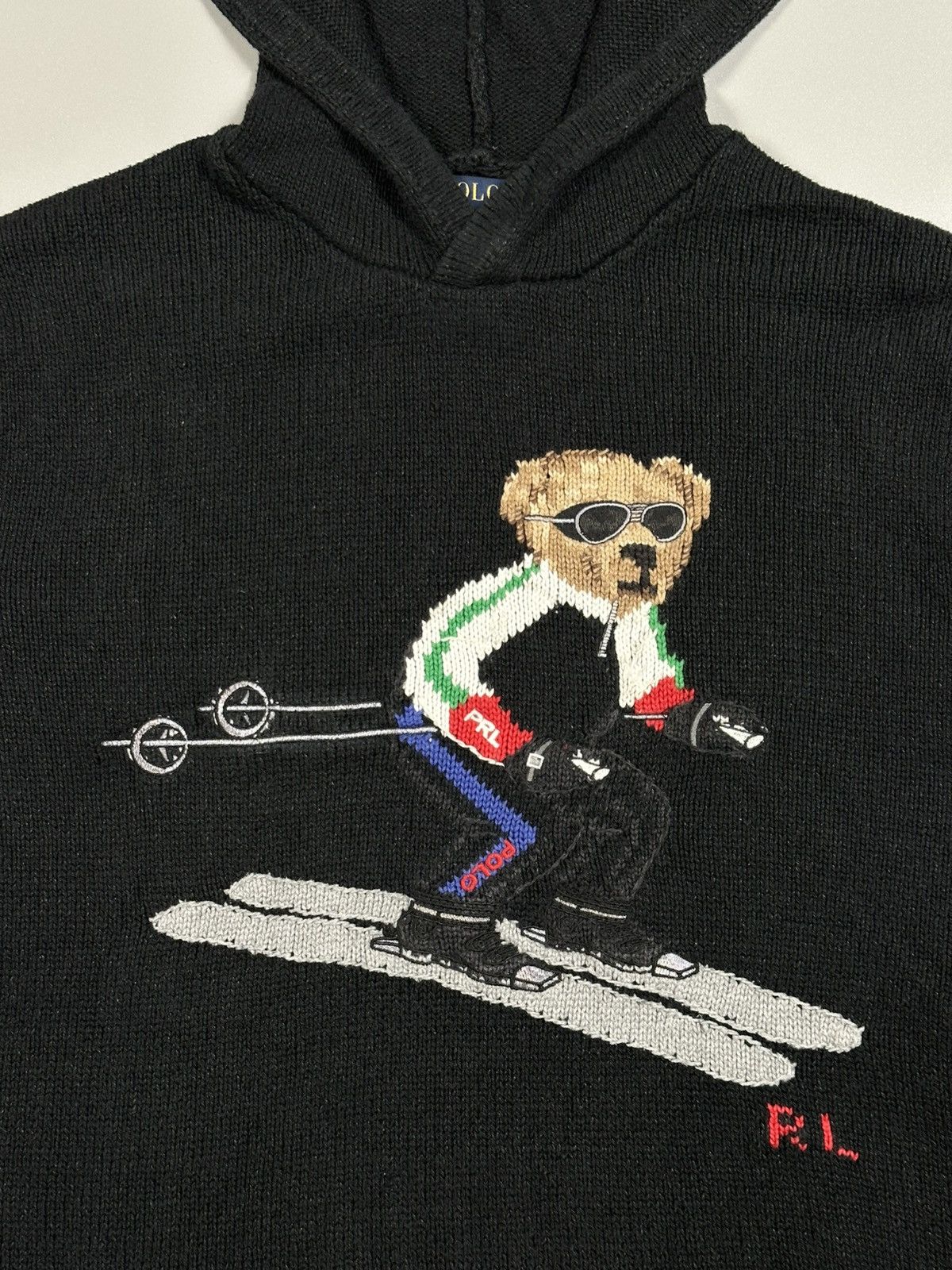 Polo Ralph Lauren Polo Ralph Lauren Ski Bear Hooded Knit Sweater Size US L / EU 52-54 / 3 - 4 Thumbnail
