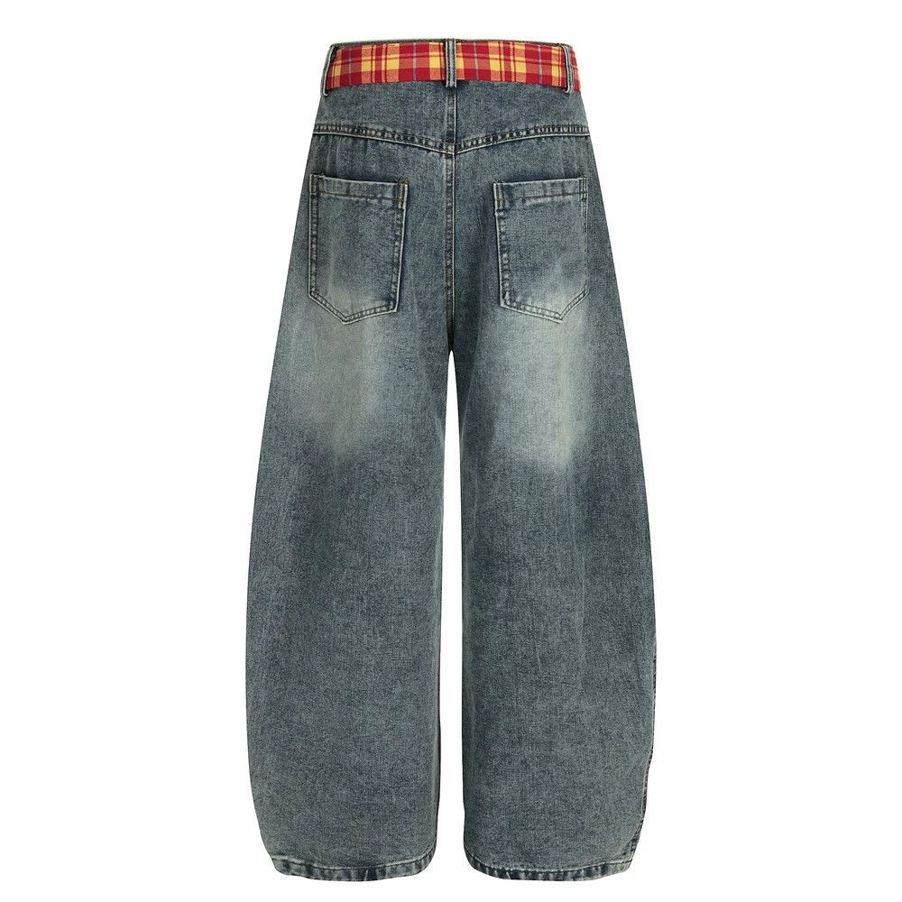 Jean Men's punk plaid washed star scimitar jeans y2k Size US 32 / EU 48 - 2 Thumbnail