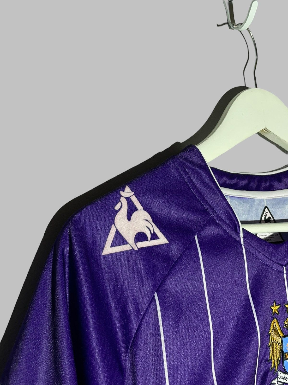 Le Coq Sportif × Vintage Manchester City Le Coq Sportif 2007 Vintage Football Shirt Size US L / EU 52-54 / 3 - 2 Thumbnail