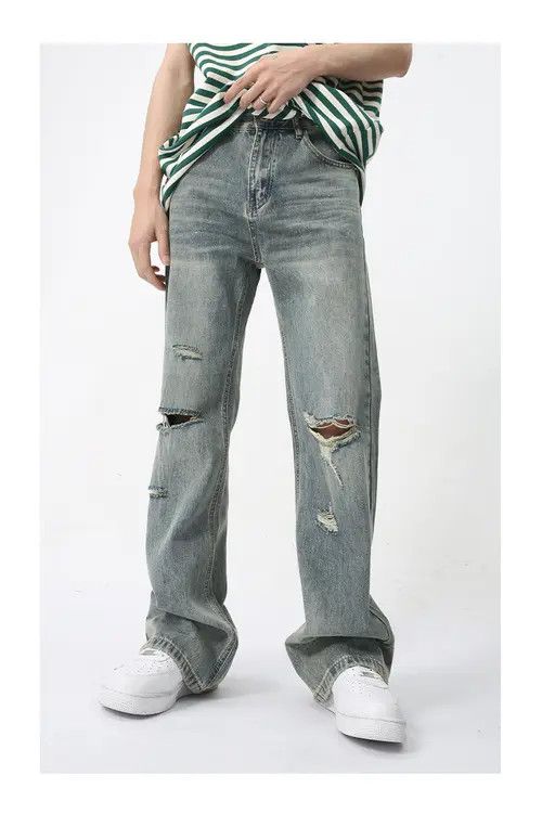 Other Retro washed cool bootcut ripped jeans Size US 32 / EU 48 - 5 Thumbnail