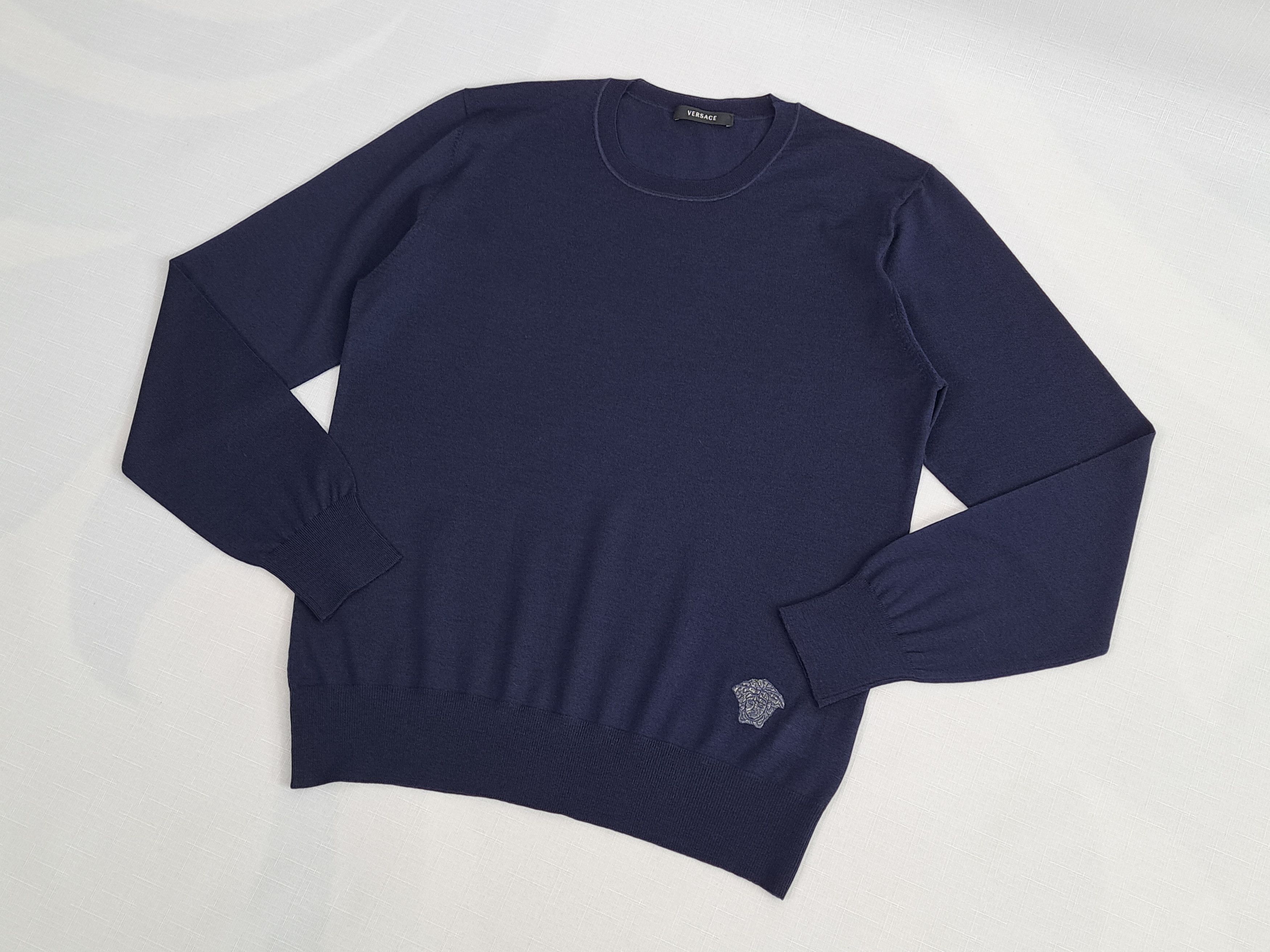 Versace Versace medusa logo crewneck knitted jumper. Size 48IT Size US M / EU 48-50 / 2 - 3 Thumbnail