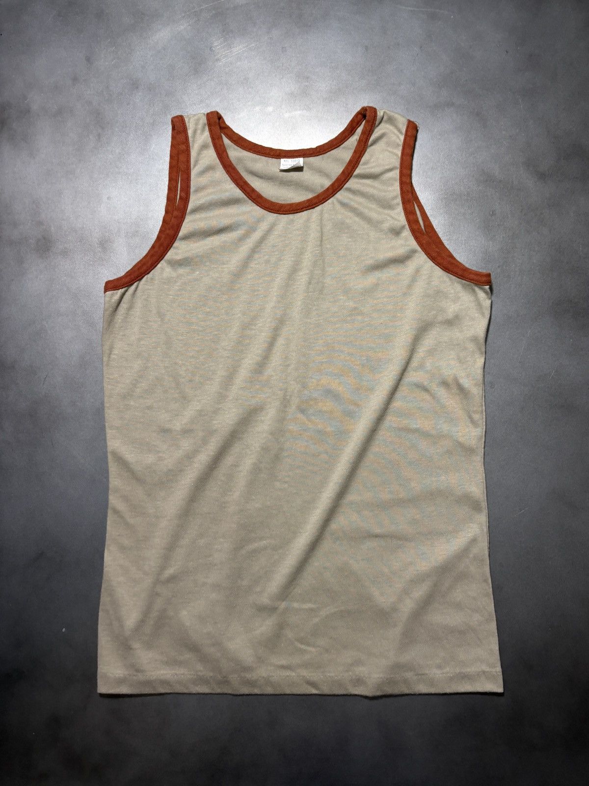Vintage 1970s Tank Top 70s Vintage Blank Tee Two Tone Sportswear 80s Size US S / EU 44-46 / 1 - 8 Thumbnail