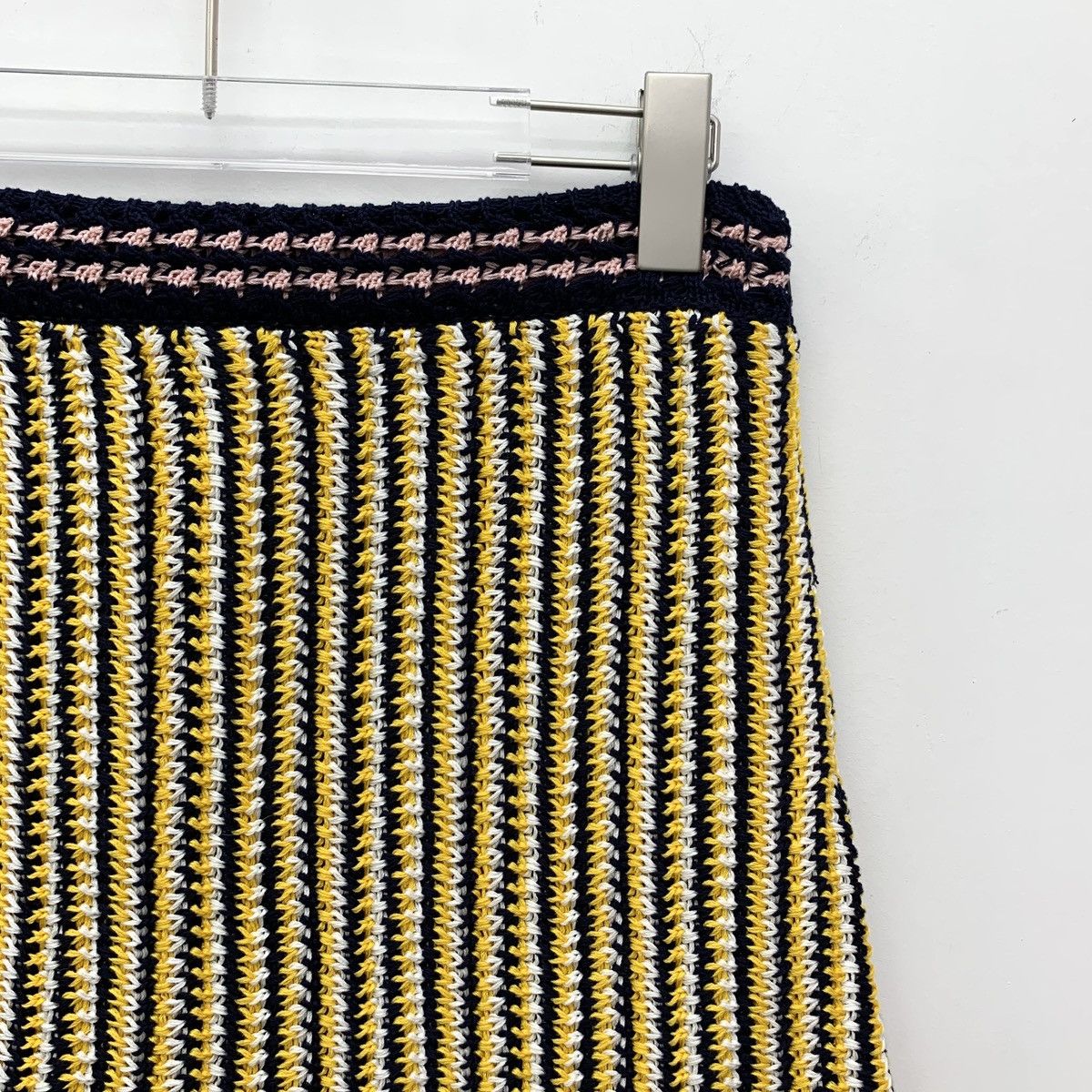 Miu Miu Miu Miu Colorblocked Striped Cotton Knit Halter Skirt Size 27" / US 4 / IT 40 - 3 Thumbnail