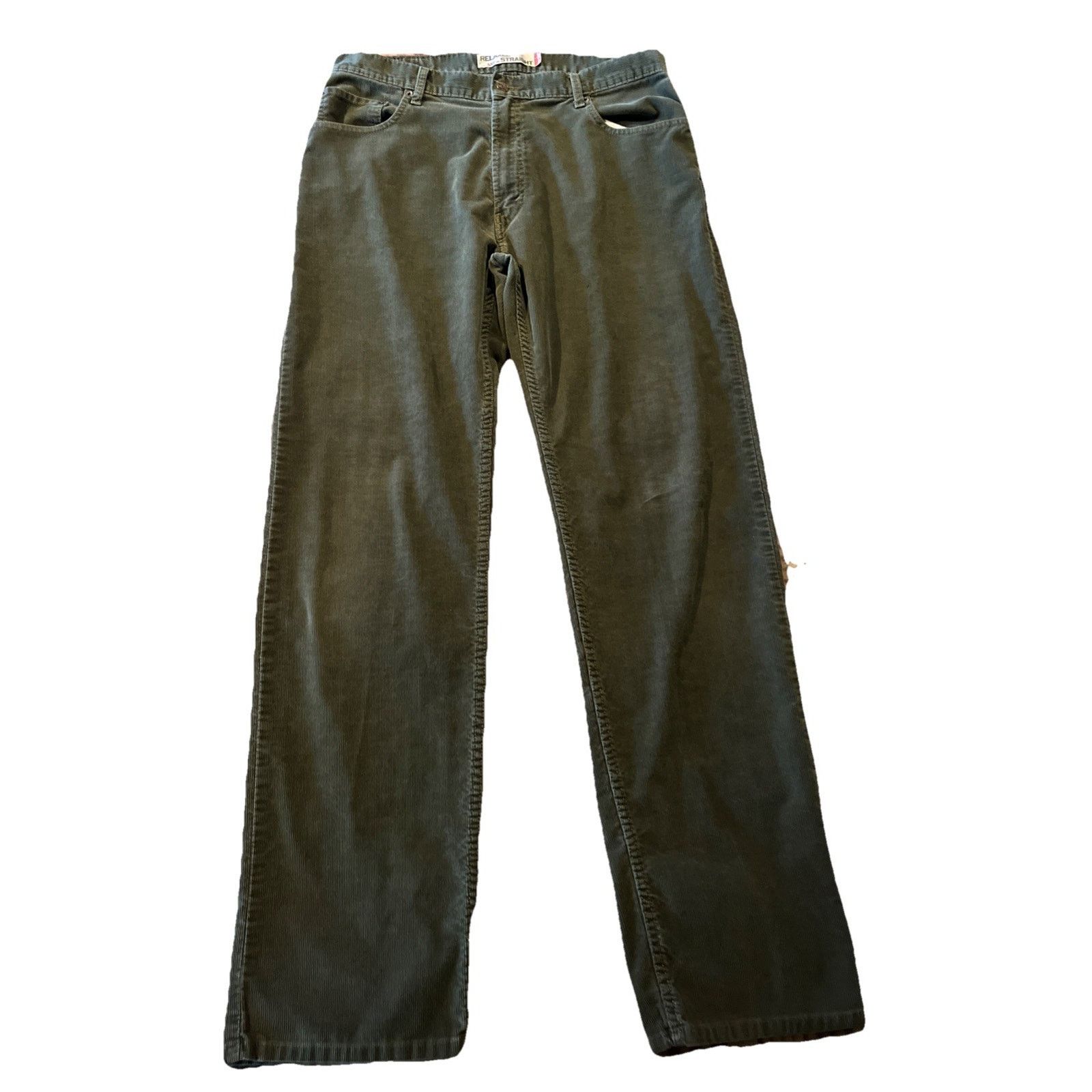 Levi's Levi's 559 Relaxed Straight Corduroy Pants Mens 35x35 Green Size US 35 - 1 Thumbnail