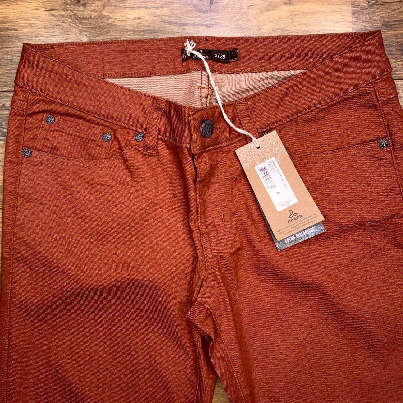 Prana prAna Kara Jeans Womens 6 28 Low Rise Stretch Fitted Picante Dots New Size 28" / US 6 / IT 42 - 4 Thumbnail