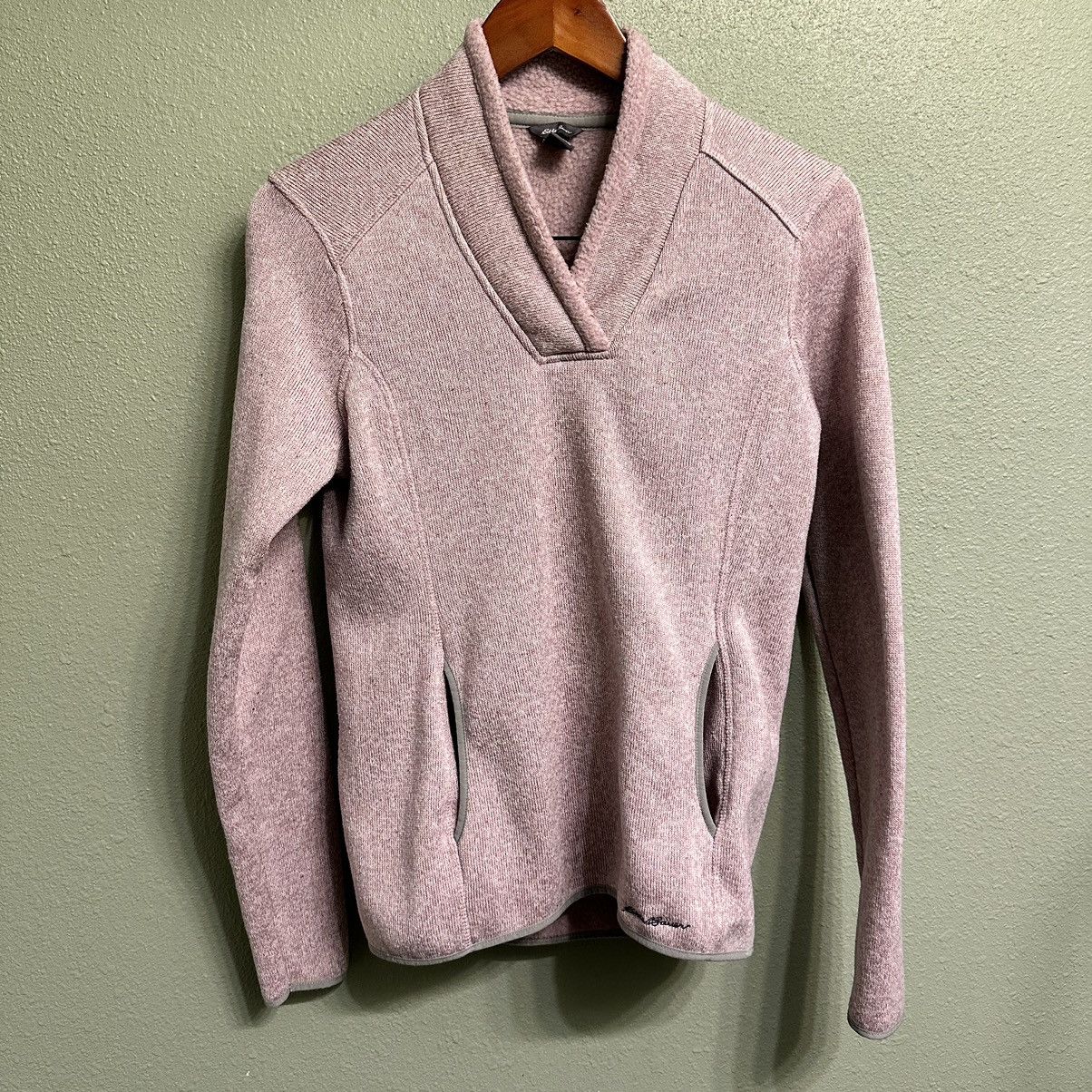 Eddie Bauer Eddie Bauer Women’s Pink Knit v-Neck Sweater with Pockets Size M / US 6-8 / IT 42-44 - 1 Thumbnail