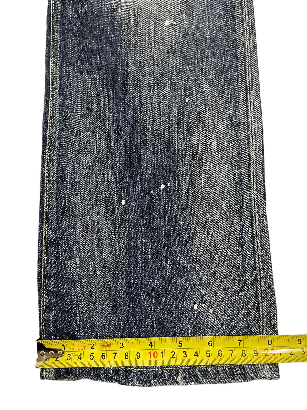 Sugar Cane Vintage Japanese Brand Blue Wash Distressed Baggy Jeans Size US 35 - 13 Thumbnail