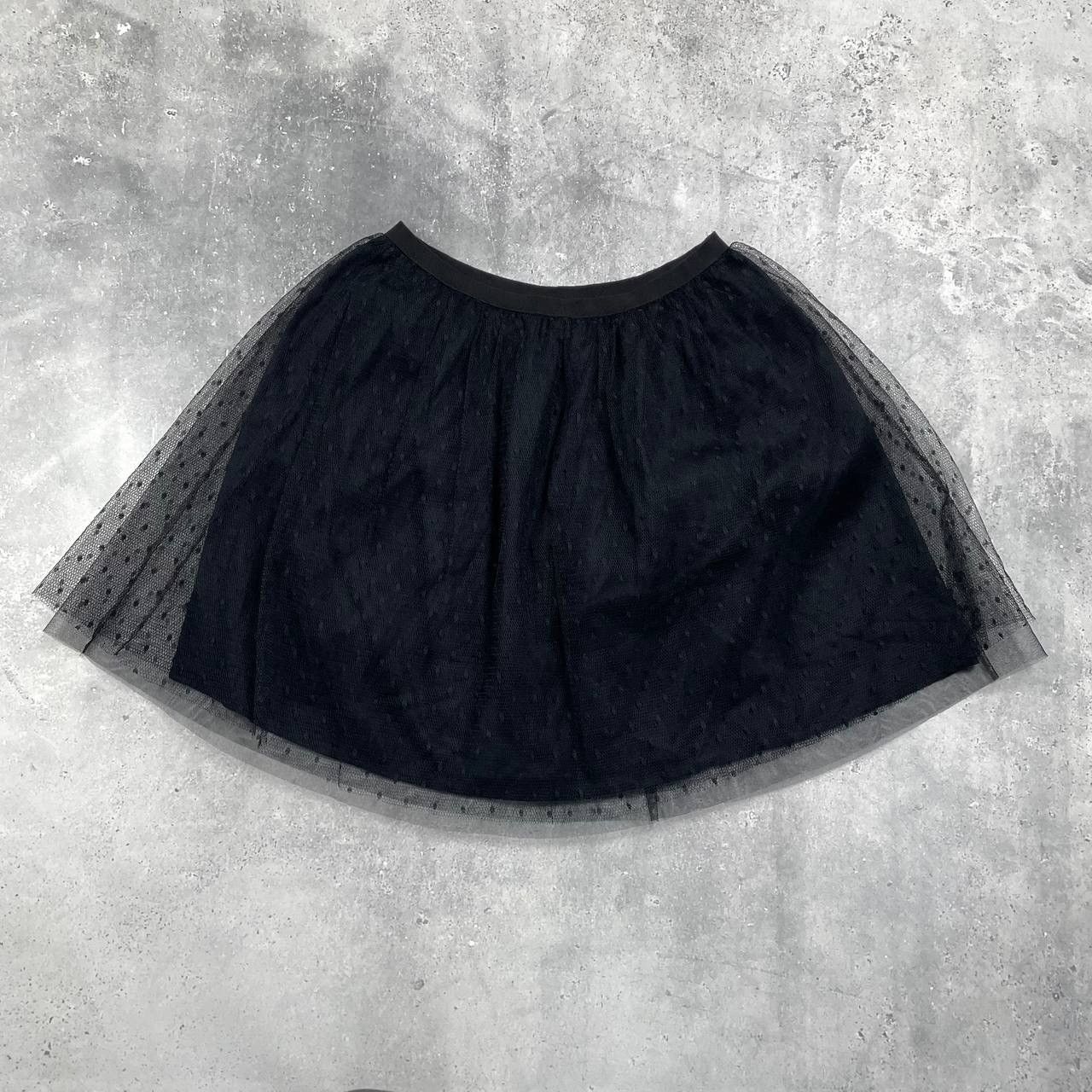 RED Valentino RED Valentino Black Polka Dot Tulle Mini Skirt Women’s 38/40 Size 28" / US 6 / IT 42 - 1 Thumbnail